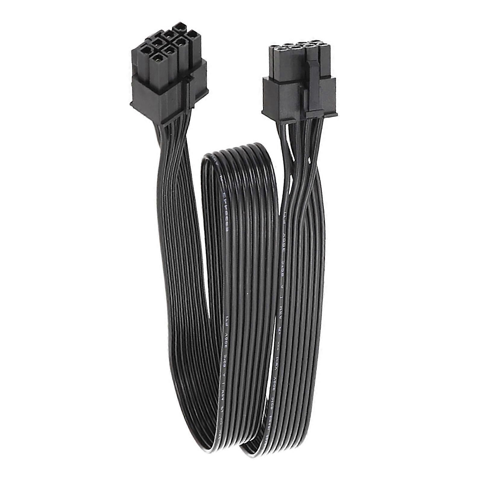 Mainboard CPU 8pin Extension Cable CPU 8pins Extension Cable 8P To 4+4P Black Flat Cable Multicolor