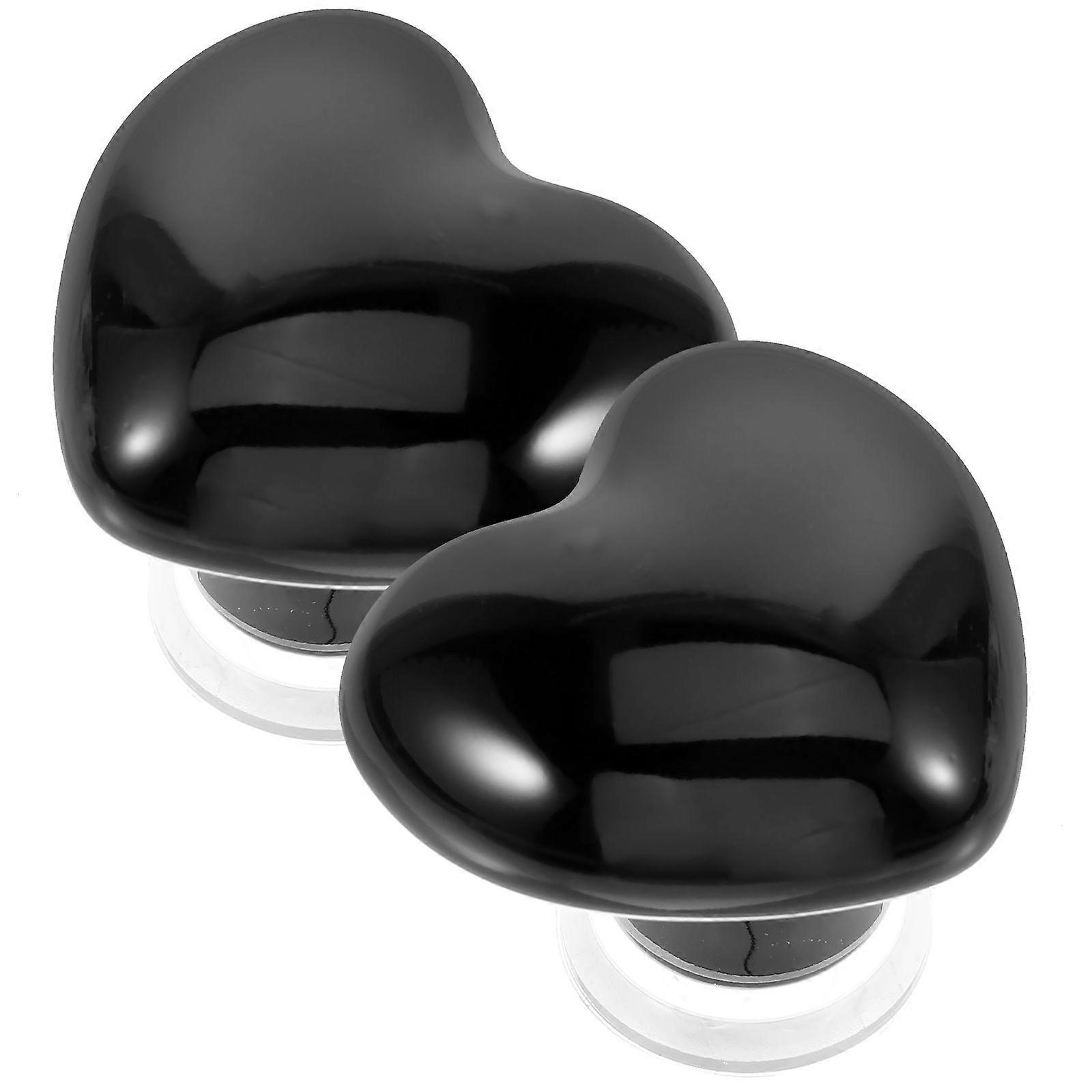 2 Stück herzförmiger Toilettenknopf Assistent Werkzeuge WC Tank Button Tops Griff für zu Hause