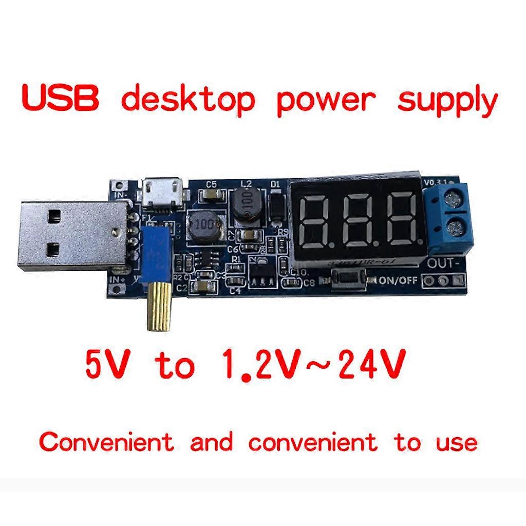 DC-DC 5V to 1.2V-24V USB Step UP/Down Power Supply Module Adjustable Converter  Blue
