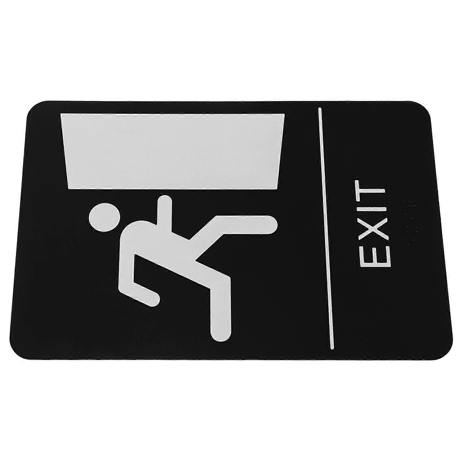 Exit Identification Sign Acrylic Wall Mounted for Business Use with Tactile Design