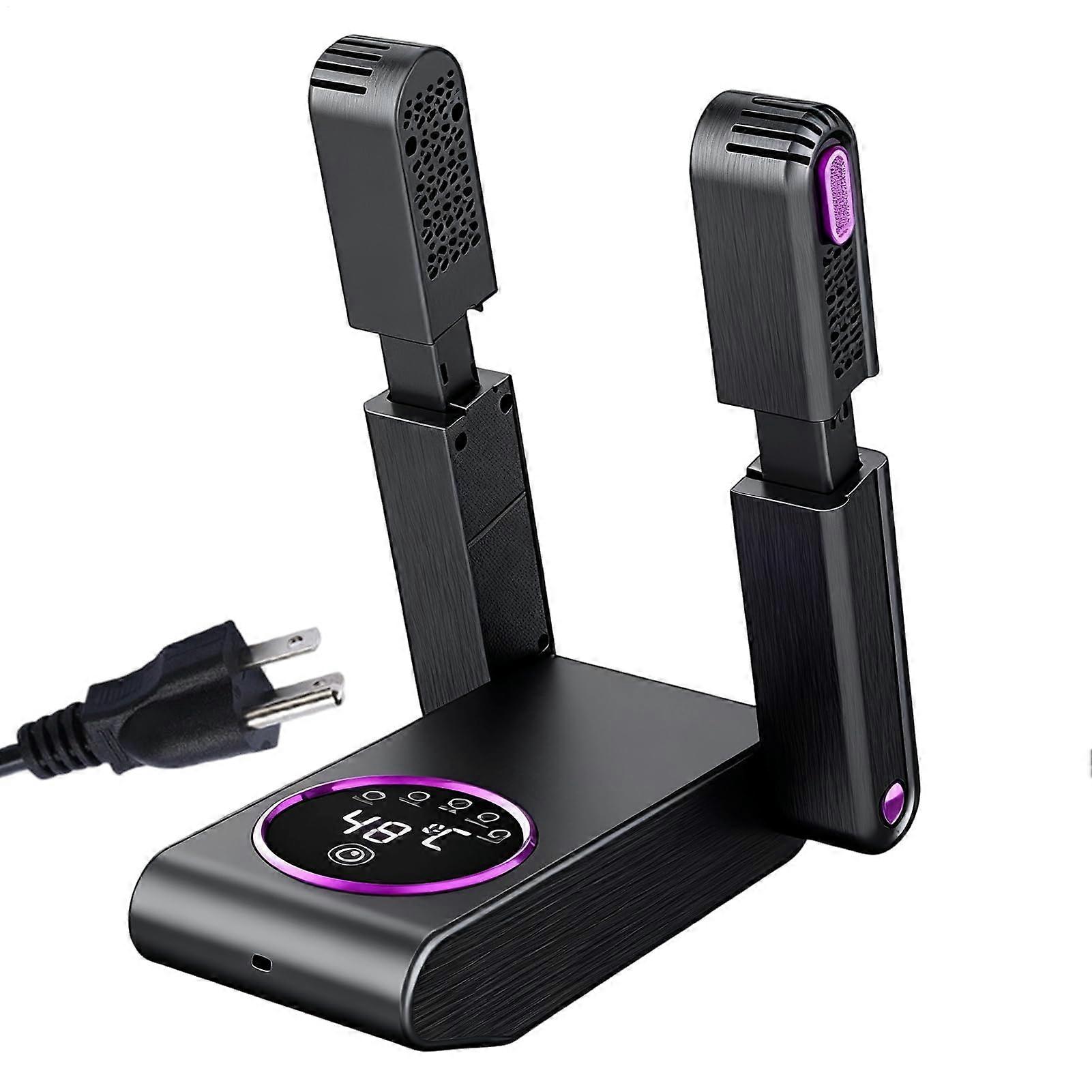 Electric Boot Warmer and Shoe Dryer with Timer, Portable Folding Footwear Deodorizer for Home Travel