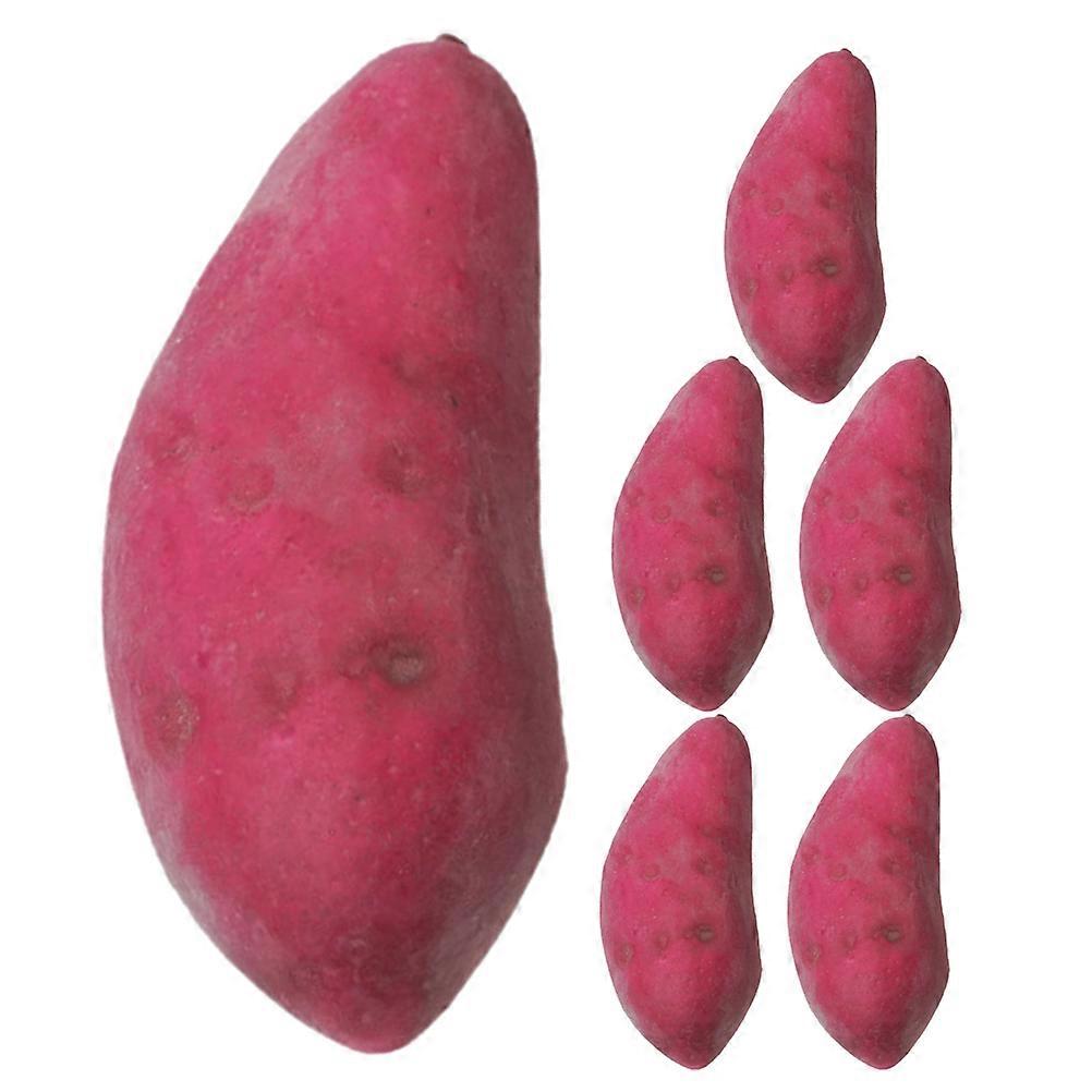 Artificial Sweet Potato Decorations for Decor 6Pcs Realistic Foam Veggies