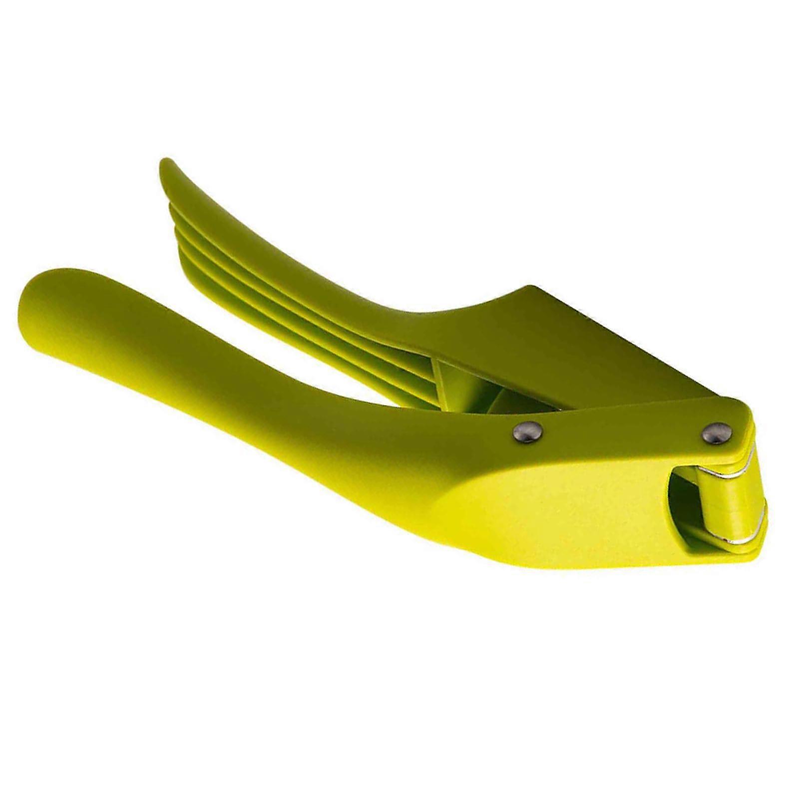 Stainless Steel Garlic Press Rocker with Slicer, Dual Function Crusher and Mincer for Home Cooking