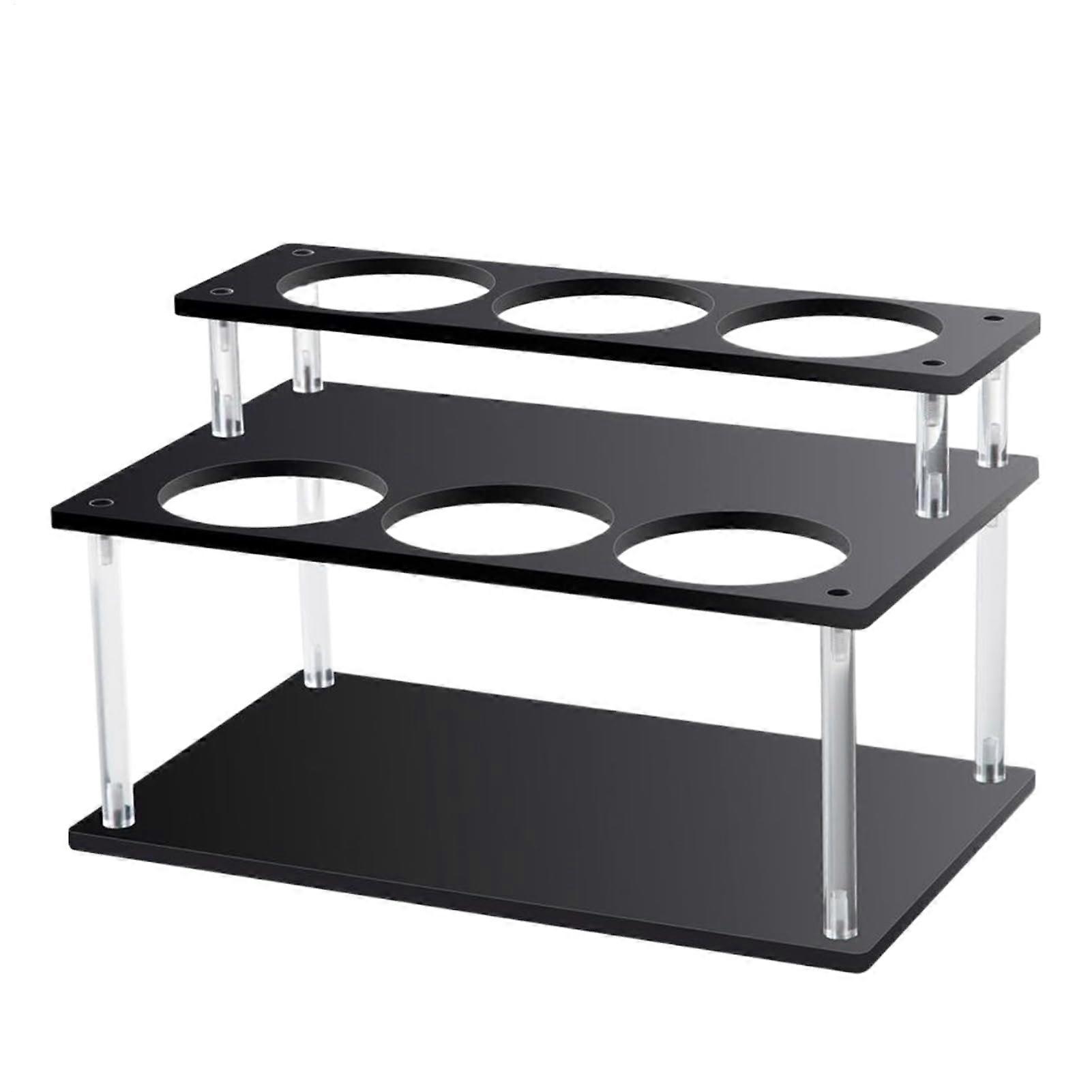 Coffee Syrup Rack Acrylic 2Tier Organizer For Condiments Coffee Syrups Wine And Liquor Display Shelf