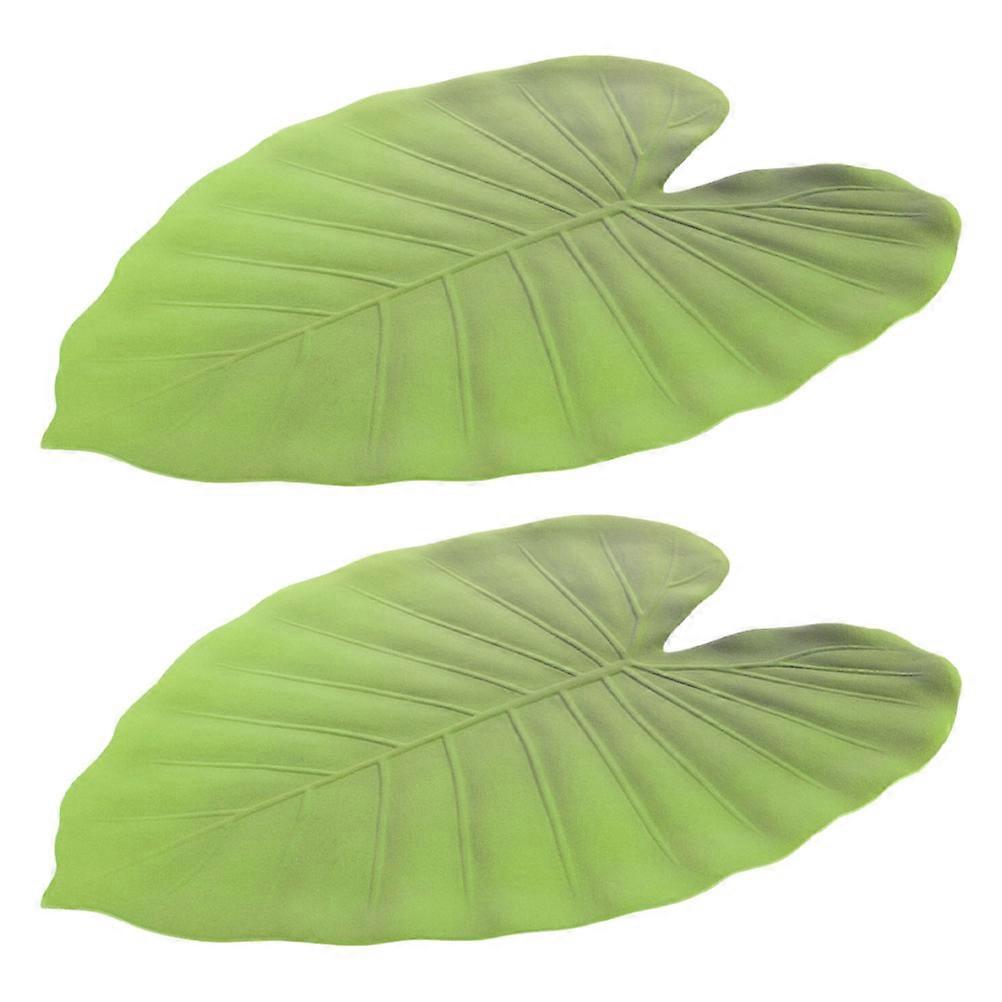 Green Monstera Leaf Placemat Turtle Back Leaf for Kitchen 2Pcs Set