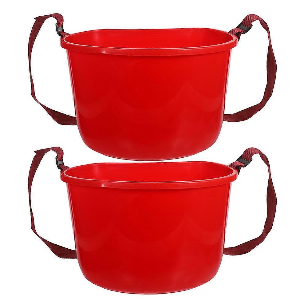 Agricultural Backpack Berry Picking Basket for Fruit Harvest 2Pcs Red