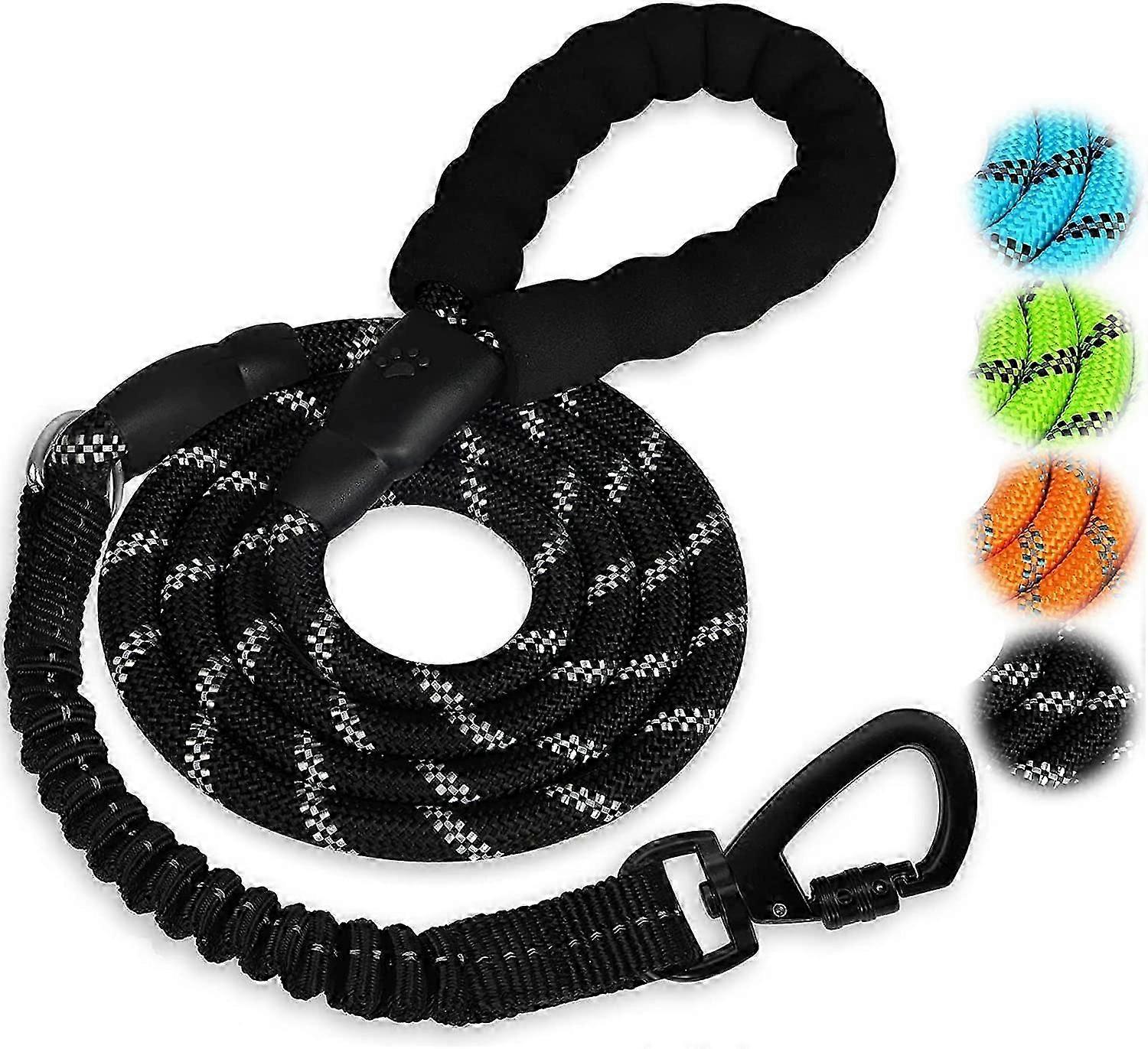 5FT-1/2'Heavy Duty Dog Leash with Bungee Dog Leashes and Highly Reflective Threads,Strong Dog Leash for Small Medium and Large Dogs