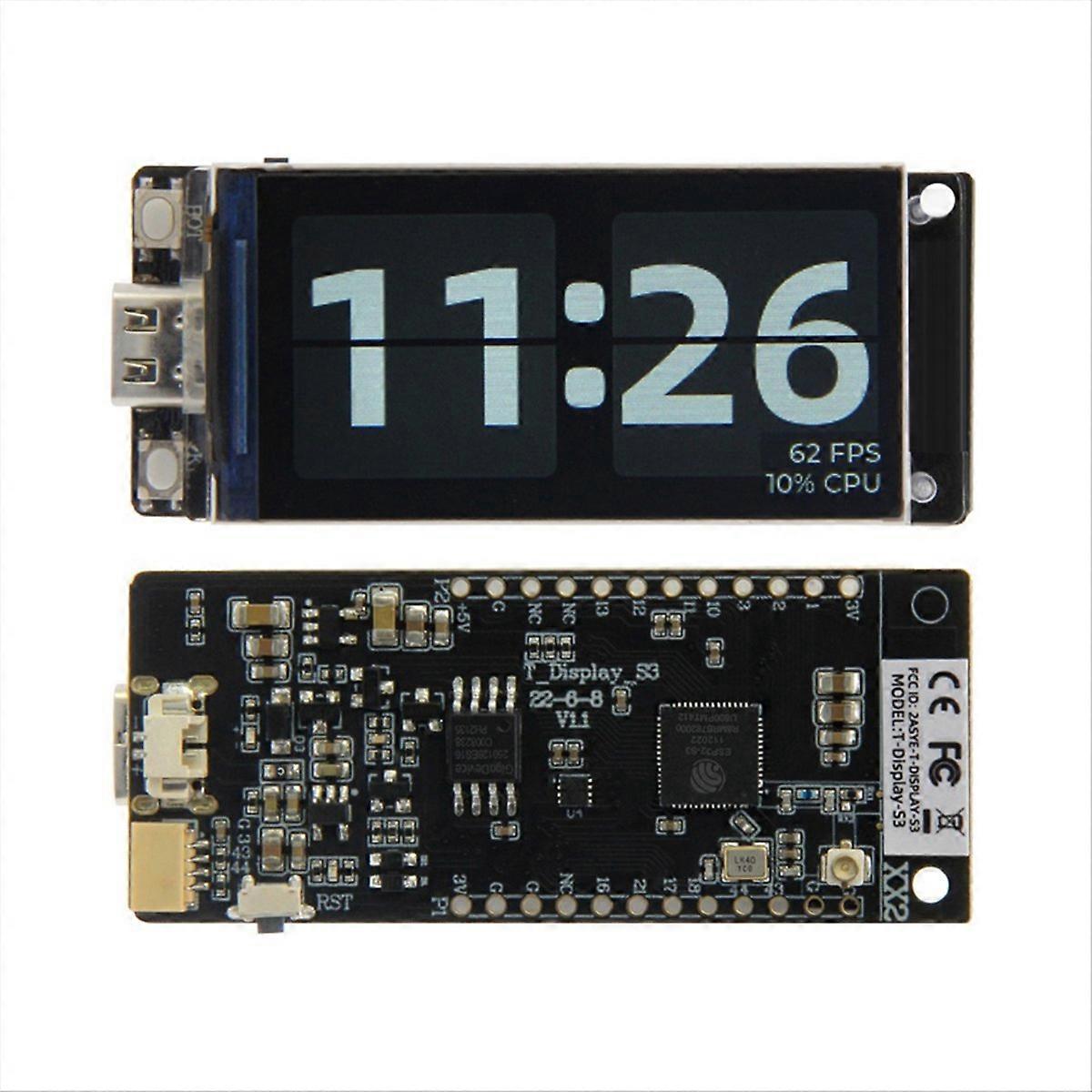 T-Display-S3 1.9-inch LCD Development Board for Nerd Miner Black