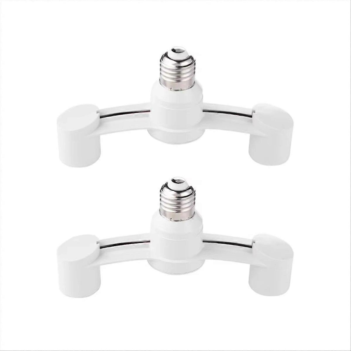 Light Socket Splitter,2 in 1 Bulbs Socket Splitter E27 Dual Heads Lamp Holder,for Home Garage Warehouse Basement Use