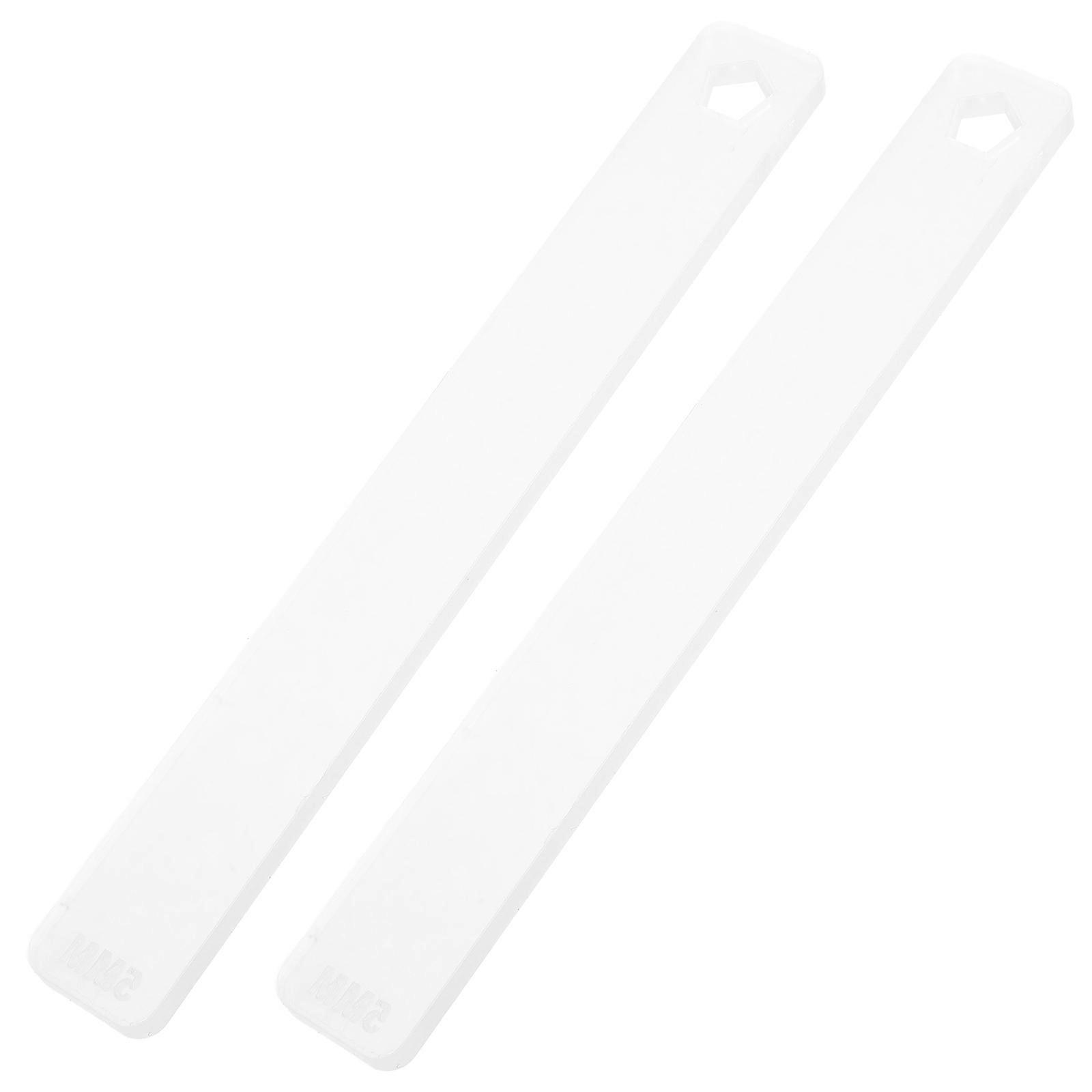 Clay Thickness Leveling Ruler for DIY Crafts 1Pair Transparent Acrylic Guide