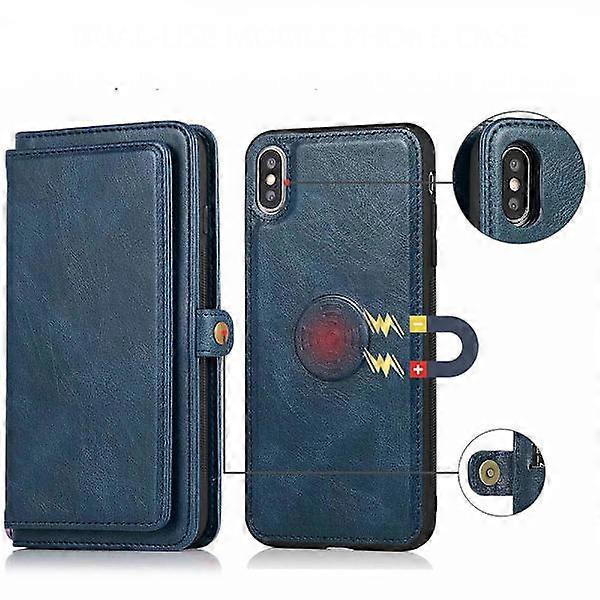 Wallet Case - compatible with iPhone X/XS Dark Blue
