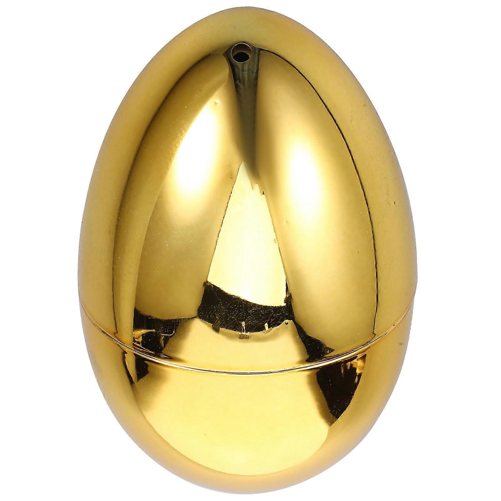 Golden Toothpick Holder Acrylic Egg Shaped Container Toothpick Dispenser