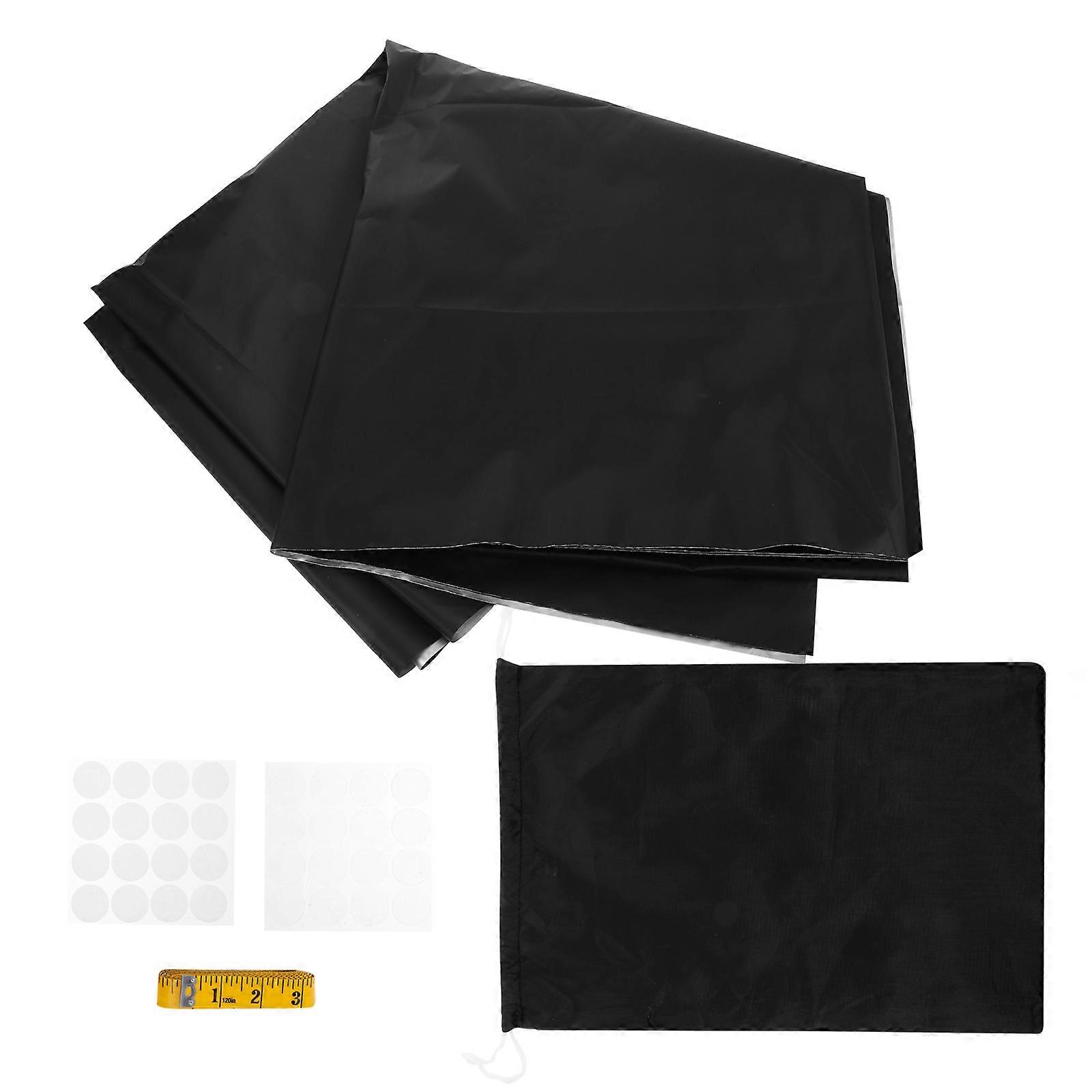 Black Full Light Blocking Curtain for Window Use 1Sets Portable Blackout Shade