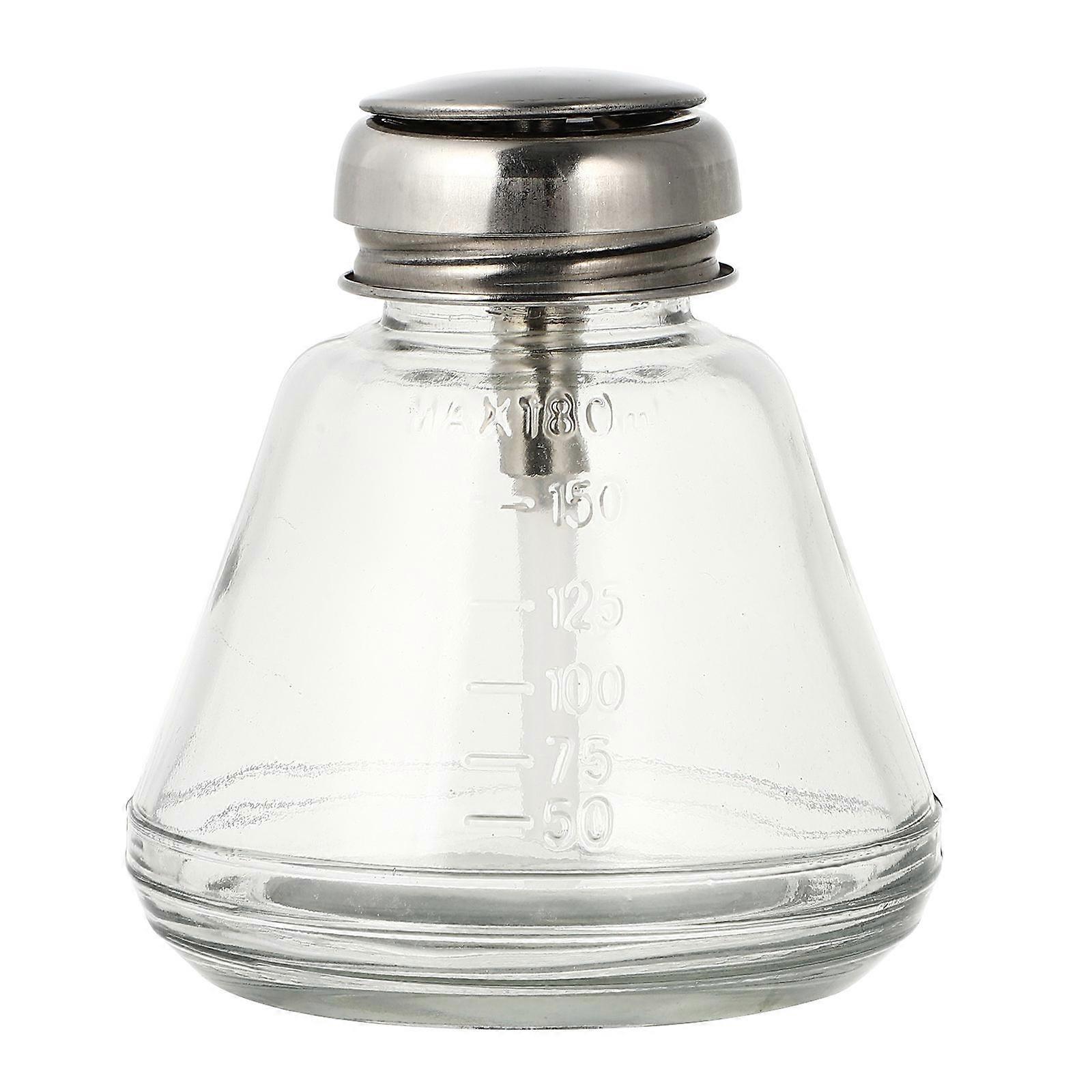 Nail Polish Remover Bottle Empty Glass Press Pump for Manicure