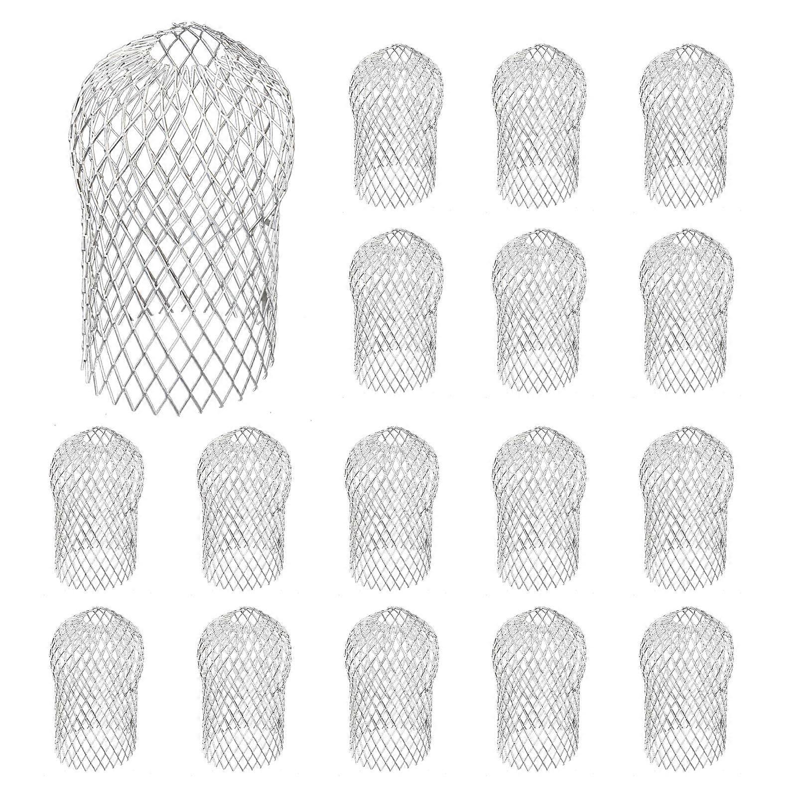 15 Pcs Aluminum Gutter Guard Downspout Filter Prevents Clogs Blocks Pests Tool Install