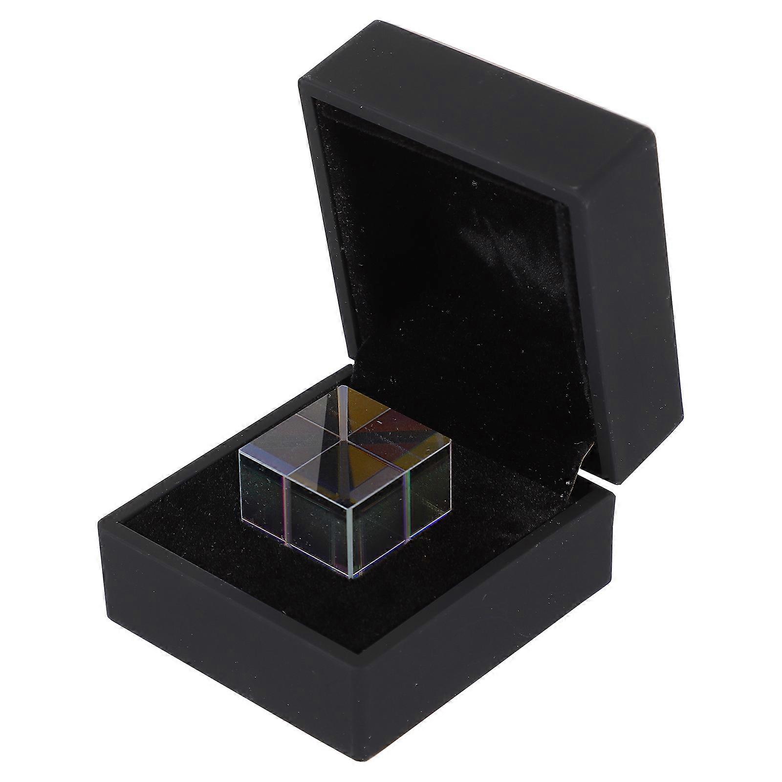 Optical Glass Crystal Square Prism for Learning with Gift Box Included