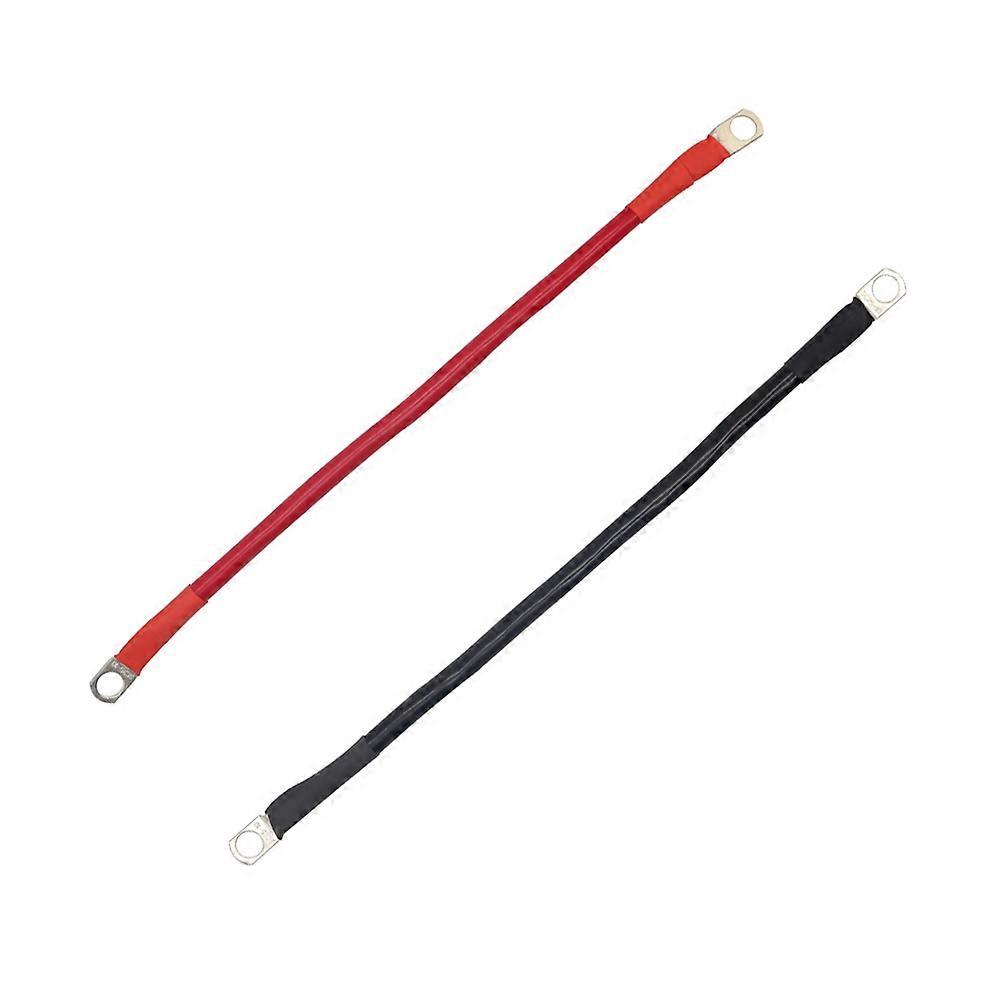 Electric Battery Cable Copper Power Cable for Battery 2Pcs with Ring Eyelets