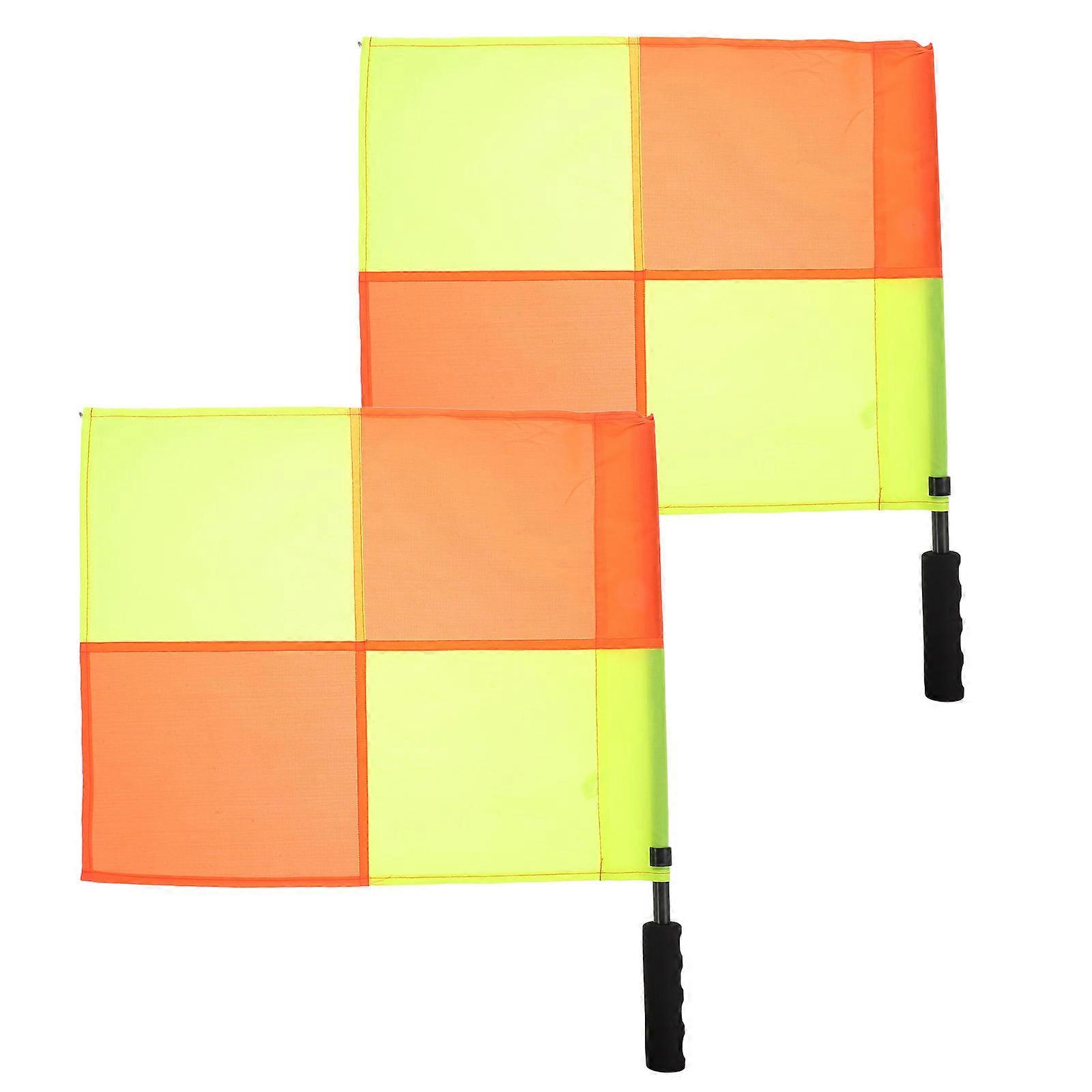 Soccer Referee Flag Football Linesman Flags for Match Use 2Pcs