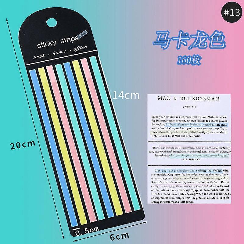 160 Sheets Lengthen Transparent Rainbow Index Memo Pad It Sticky Notepads Paper Sticker Notes School Supplies Stationery