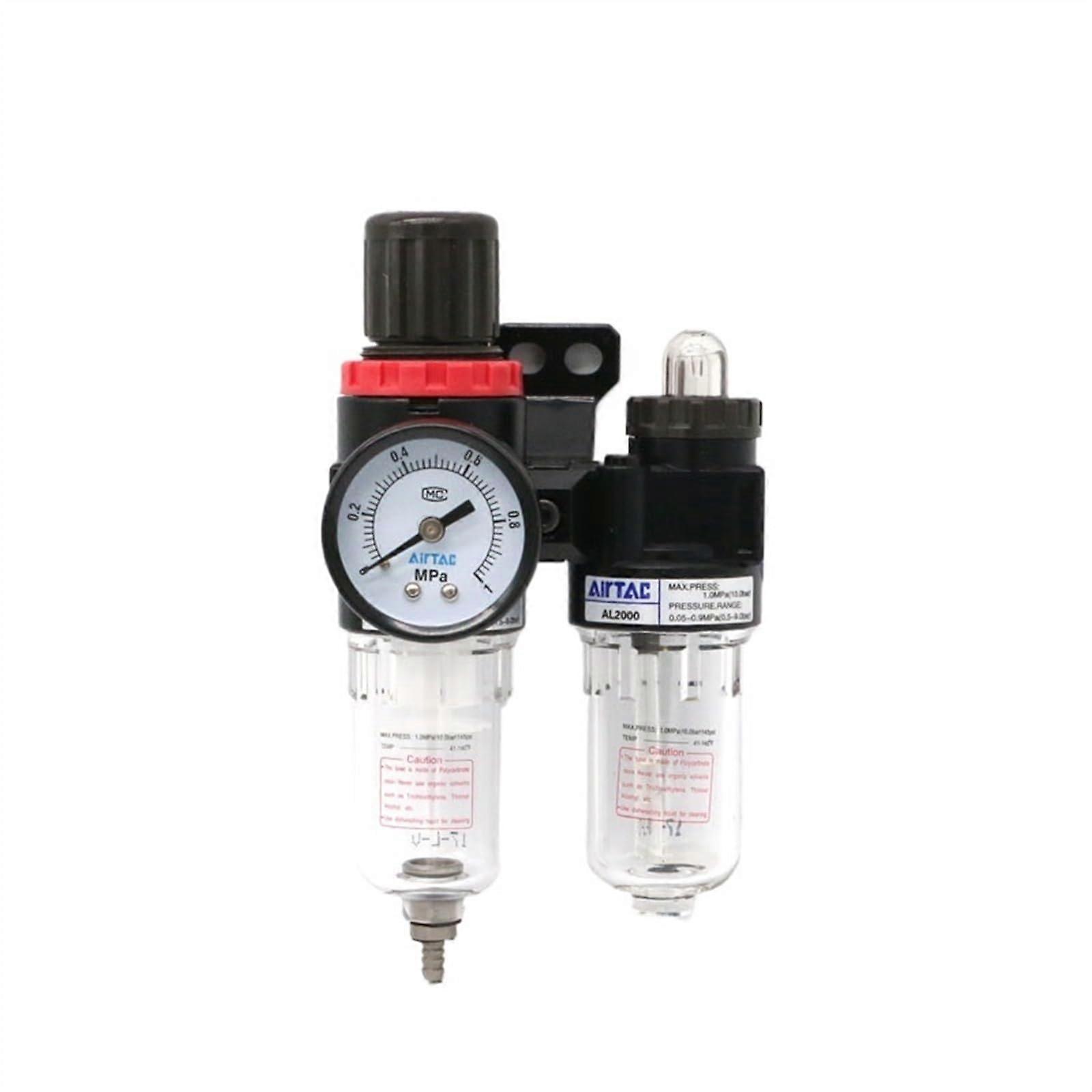 Pneumatic Air Filter Regulator Lubricator Set AFC2000 with Gauge for Precise Pressure Control