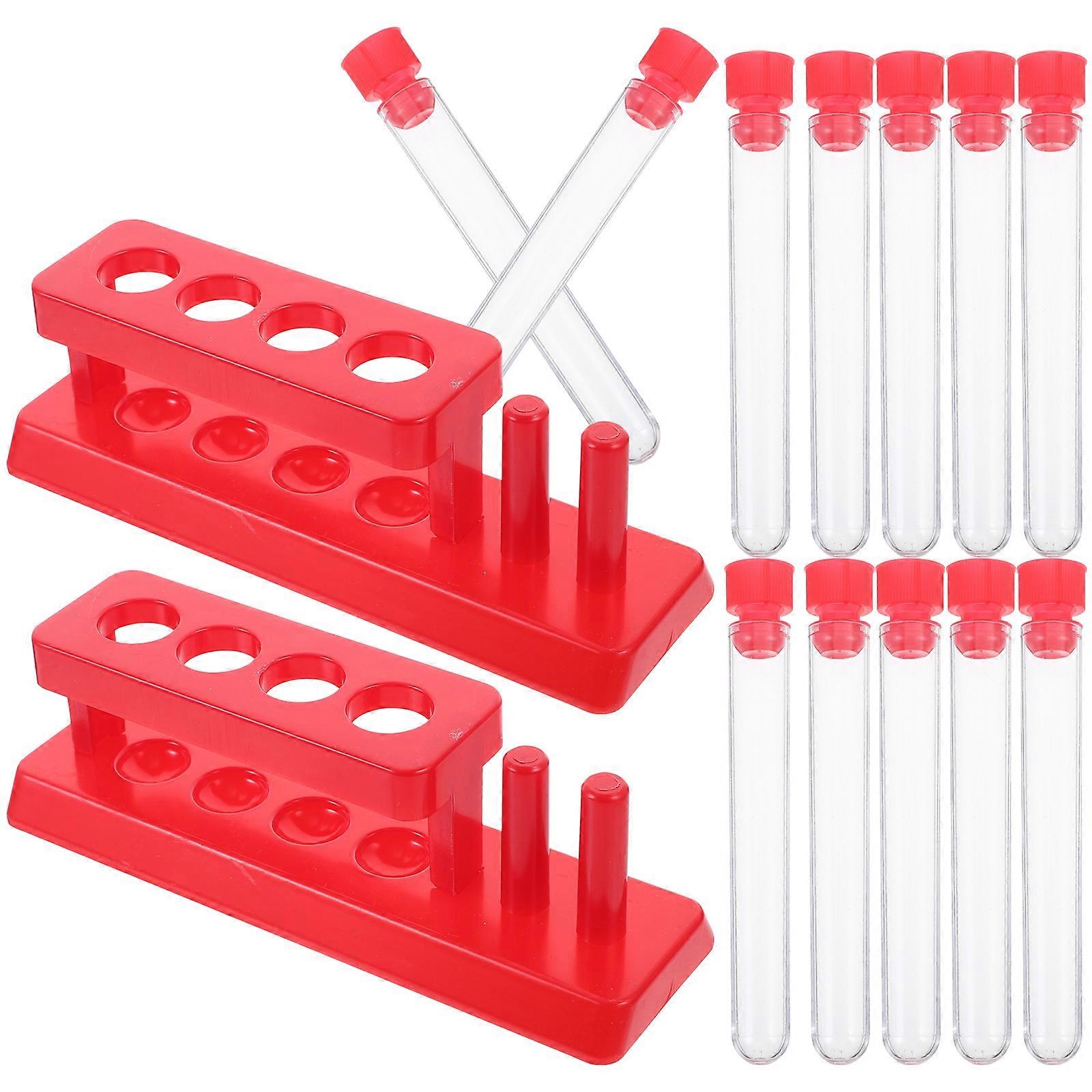 Test Tubes with Storage Rack for Laboratory Experiment 1Set