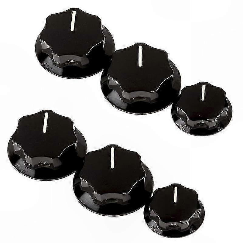 6Pcs o Control Knobs for Electric Guitar and Bass Parts