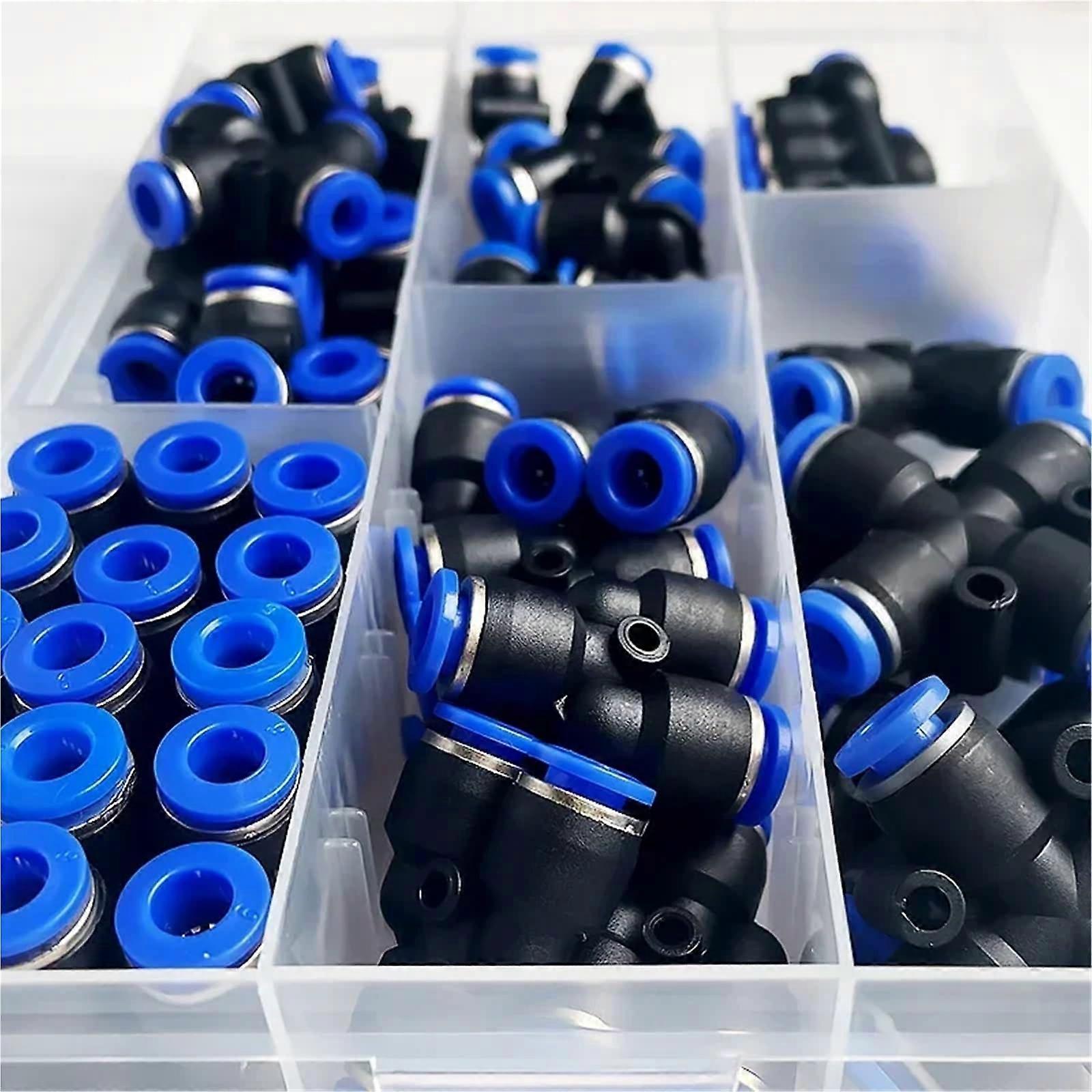51pcs 6mm Pneumatic Connectors Kit with Leak Prevention and Accurate Flow Control