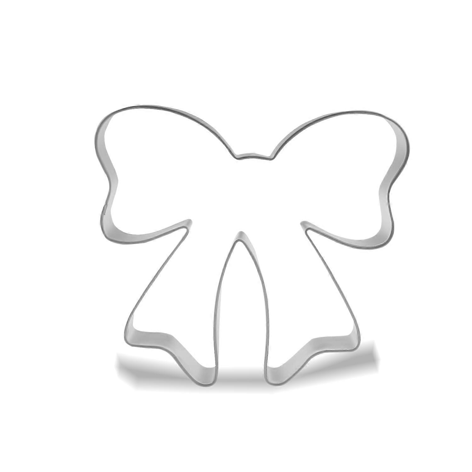 Ribbon Bow Cookie Cutter 4 Inch Stainless Steel for Precise Bow Shape Cuts and Easy Cleanup