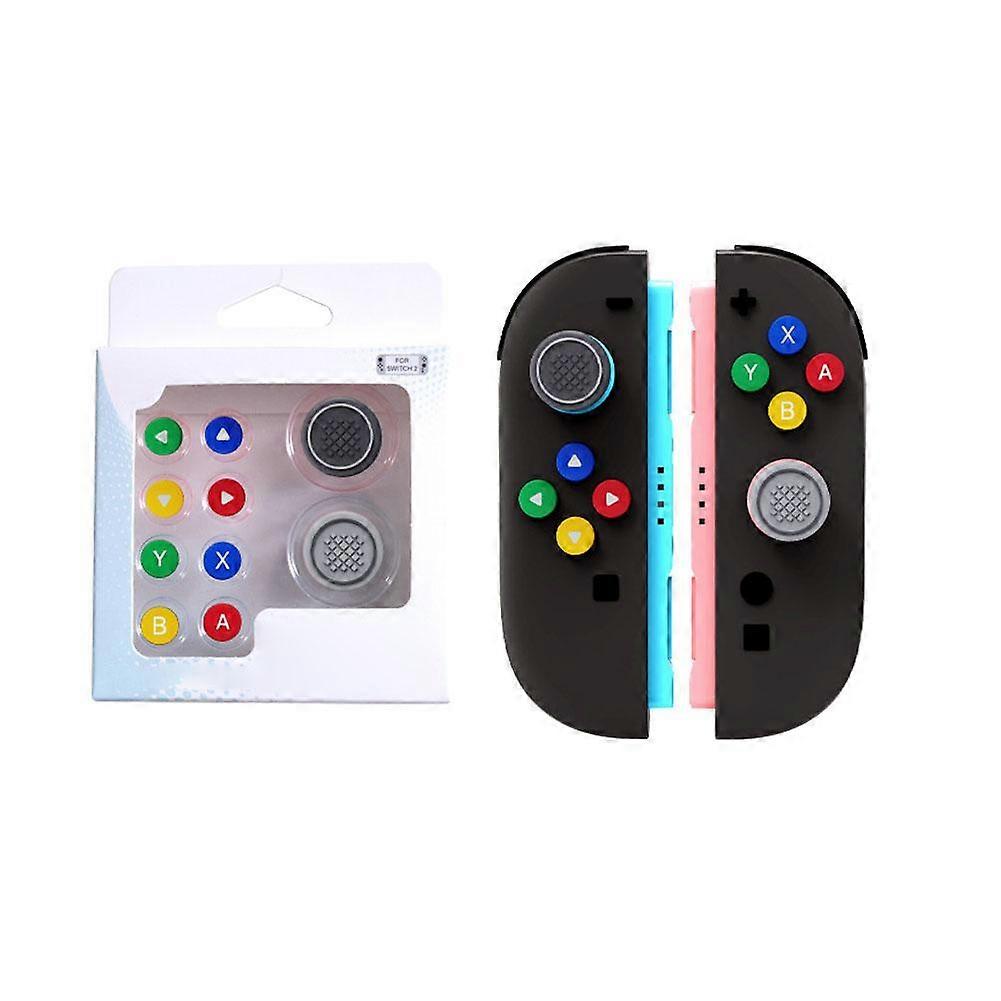 For Switch 2 Button Grips Caps Joystick Cap+button Sticker Set Silicone Material Button For Switch2 Accessories