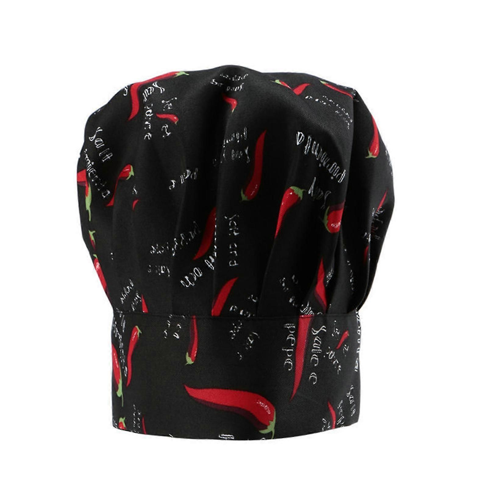 Chef Kitchen Hat Solid Color Reusable Men Women Simple Flat Top Uniform Cap For Cook Work