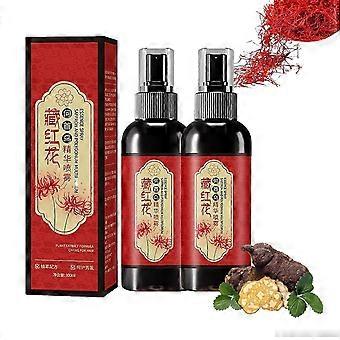 25-26 Saffron Essence Spray, Herbal Extracts Hair Serum, Saffron And Polygonum Multiflorum Essence Spray, Anti-Lost Strengthen Hair Root, Non-Frizzy,