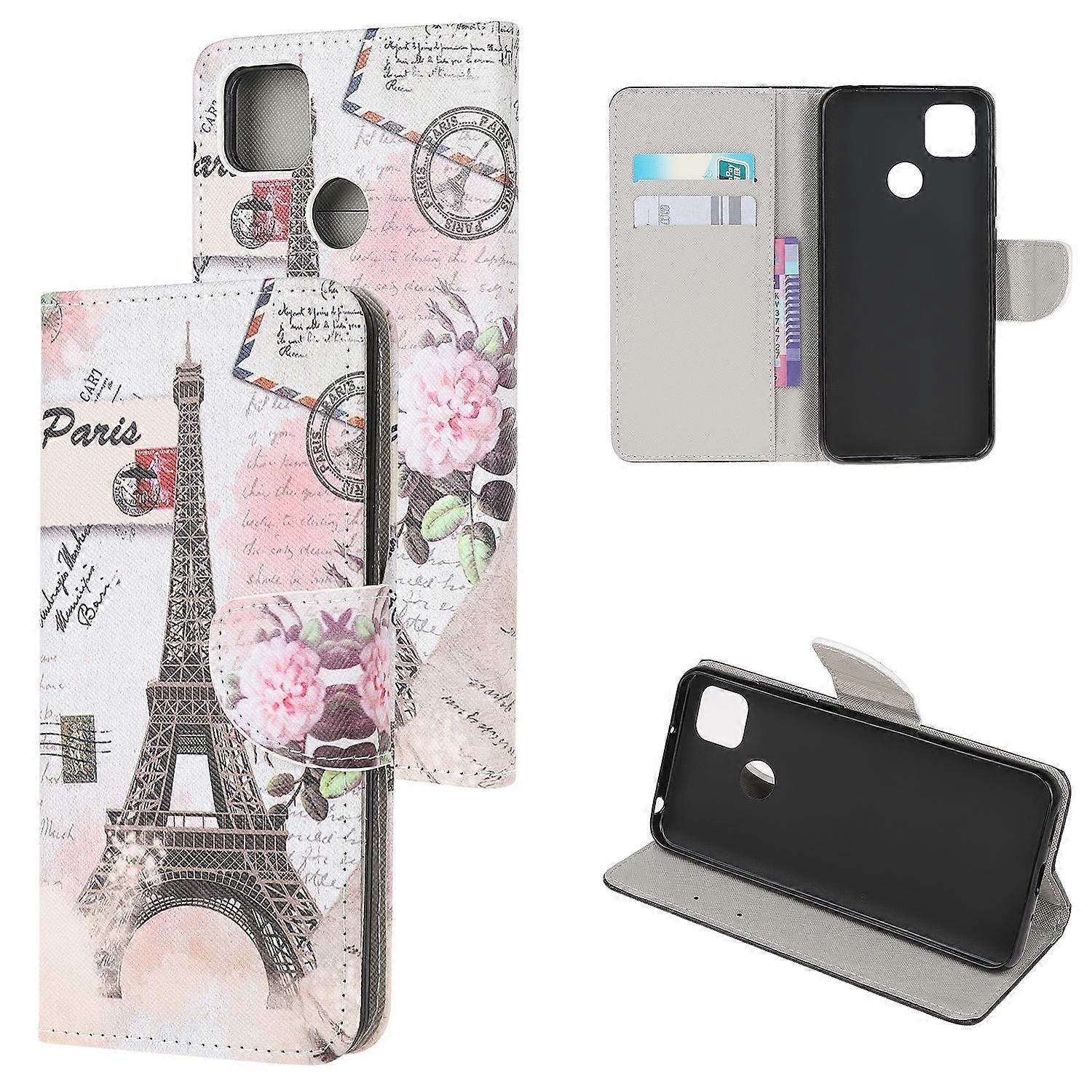Cross Texture Pattern Printing Leather Phone Case for Xiaomi Redmi 9C/9C NFC