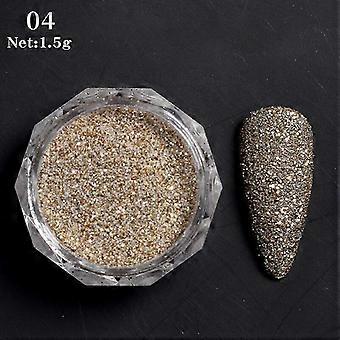 Glanzend zilverkleurig glitterpoeder voor nagels, witte chroomglitterpigmentstof, iriserende nagelgel, decoratie 12 25-26