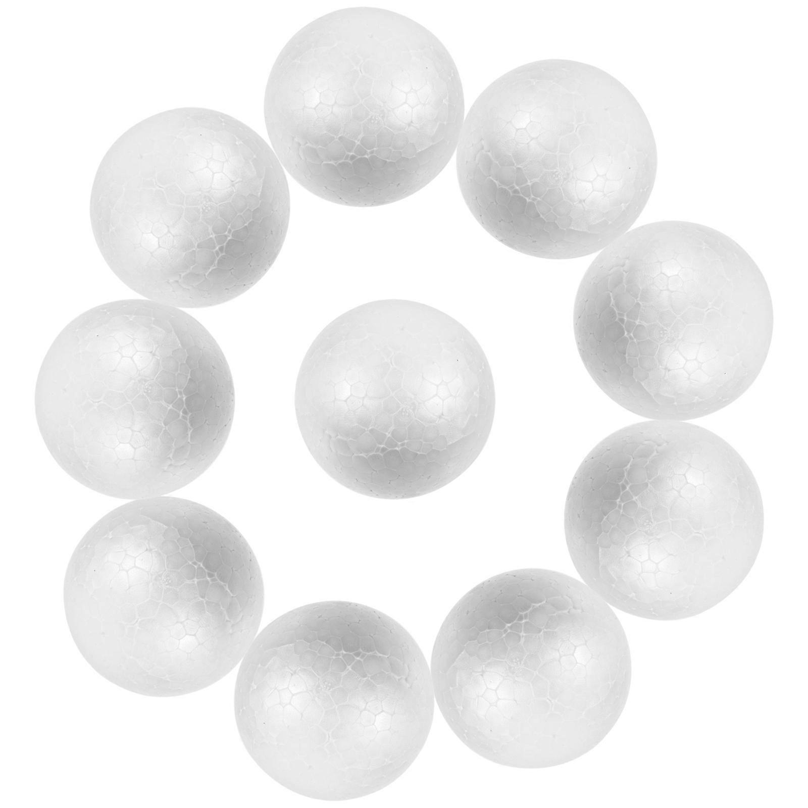 Children DIY Craft Ball White Solid Foam Material for Decoration 40Pcs