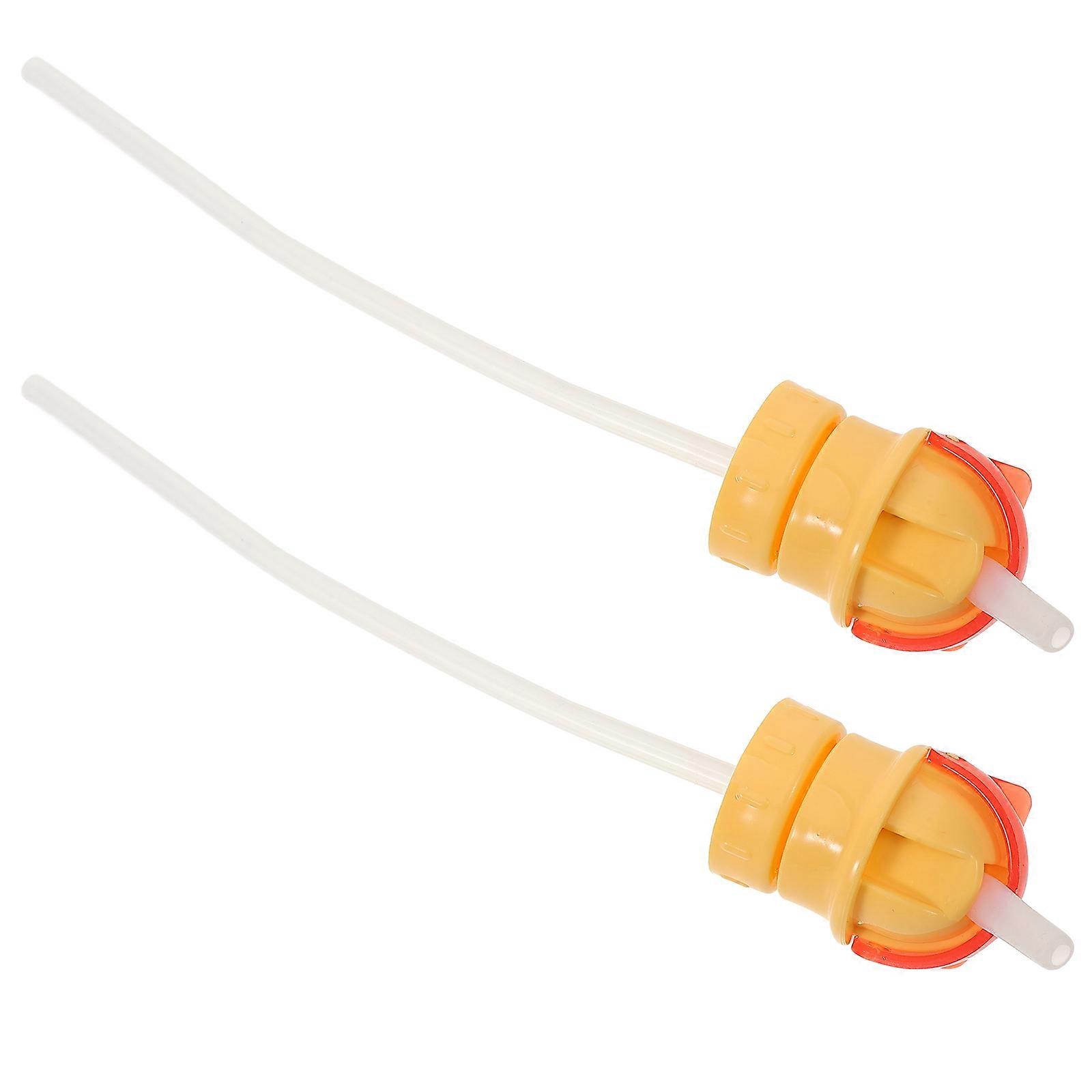 Water Bottle Cap Spill Proof with Straw Red for Daily Use 2Pcs