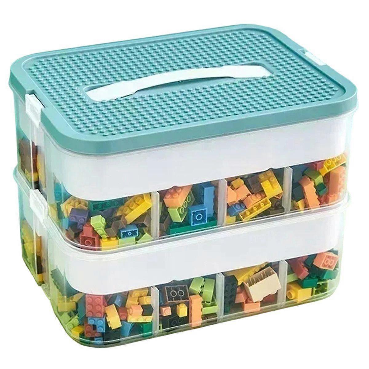 Building Block Storage Box Adjustable Small Particle Jigsaw Puzzle Transparent Storage Container To