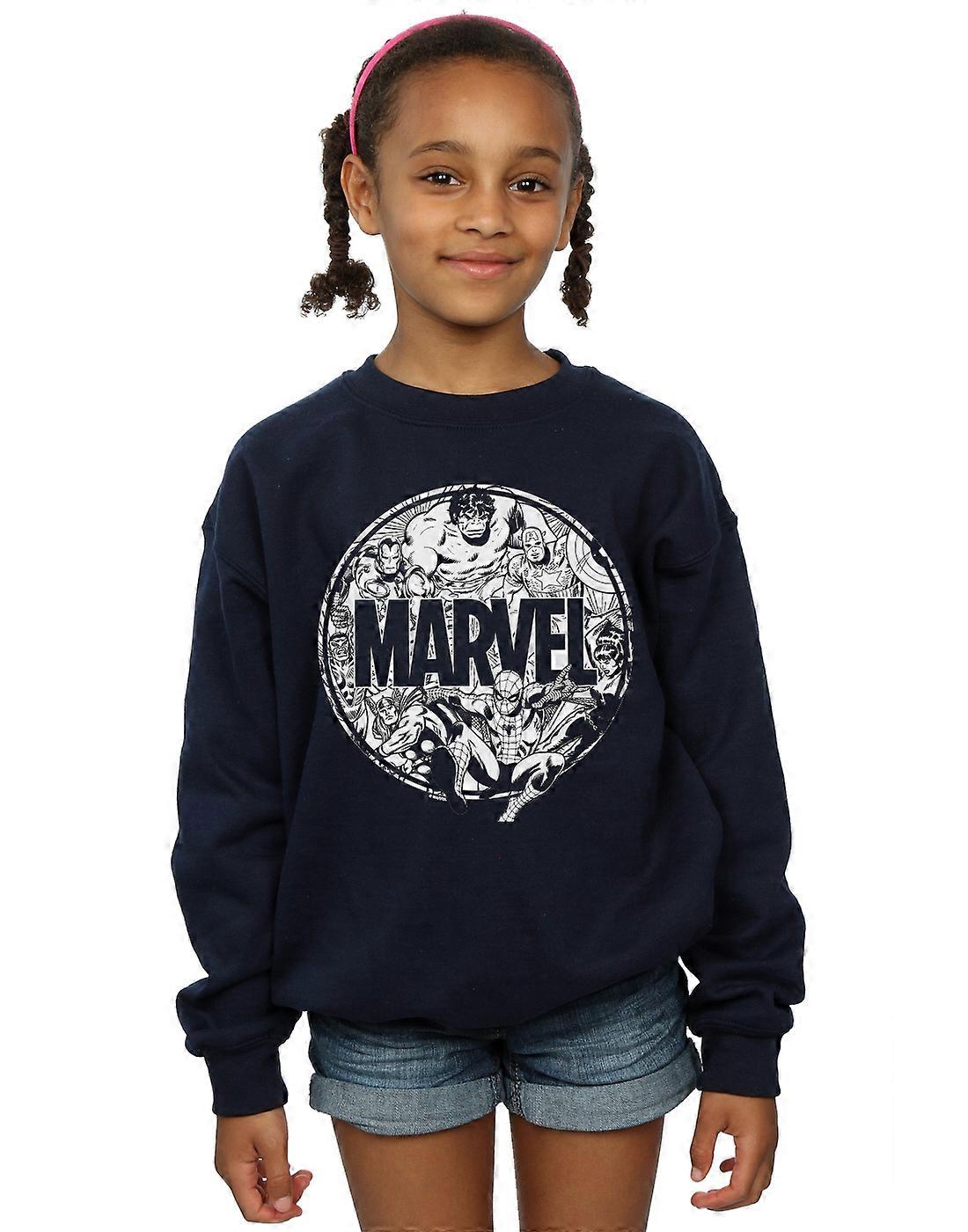 Marvel Comics Girls Logo Character Infill Sweatshirt