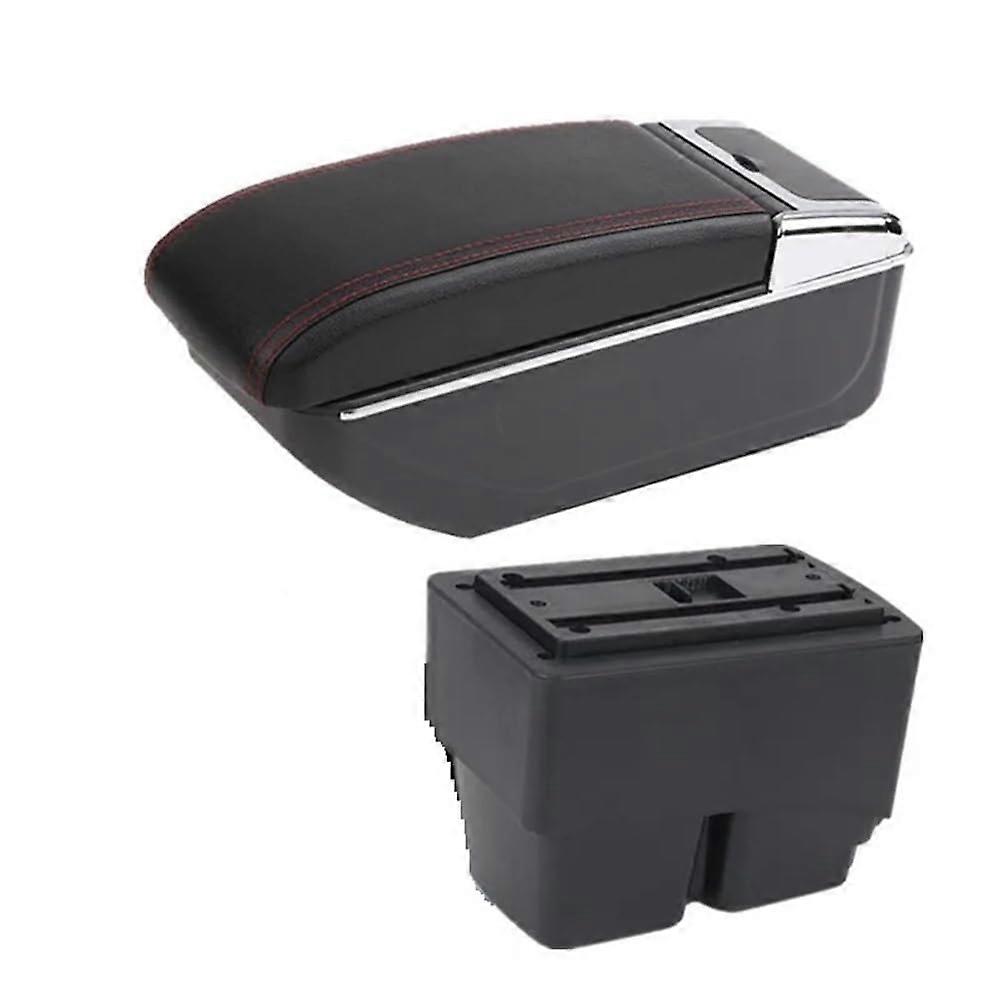Armrest Storage Box for Fiesta MK7 20092017 with DoubleLayer Console and Retractable Cup Holder
