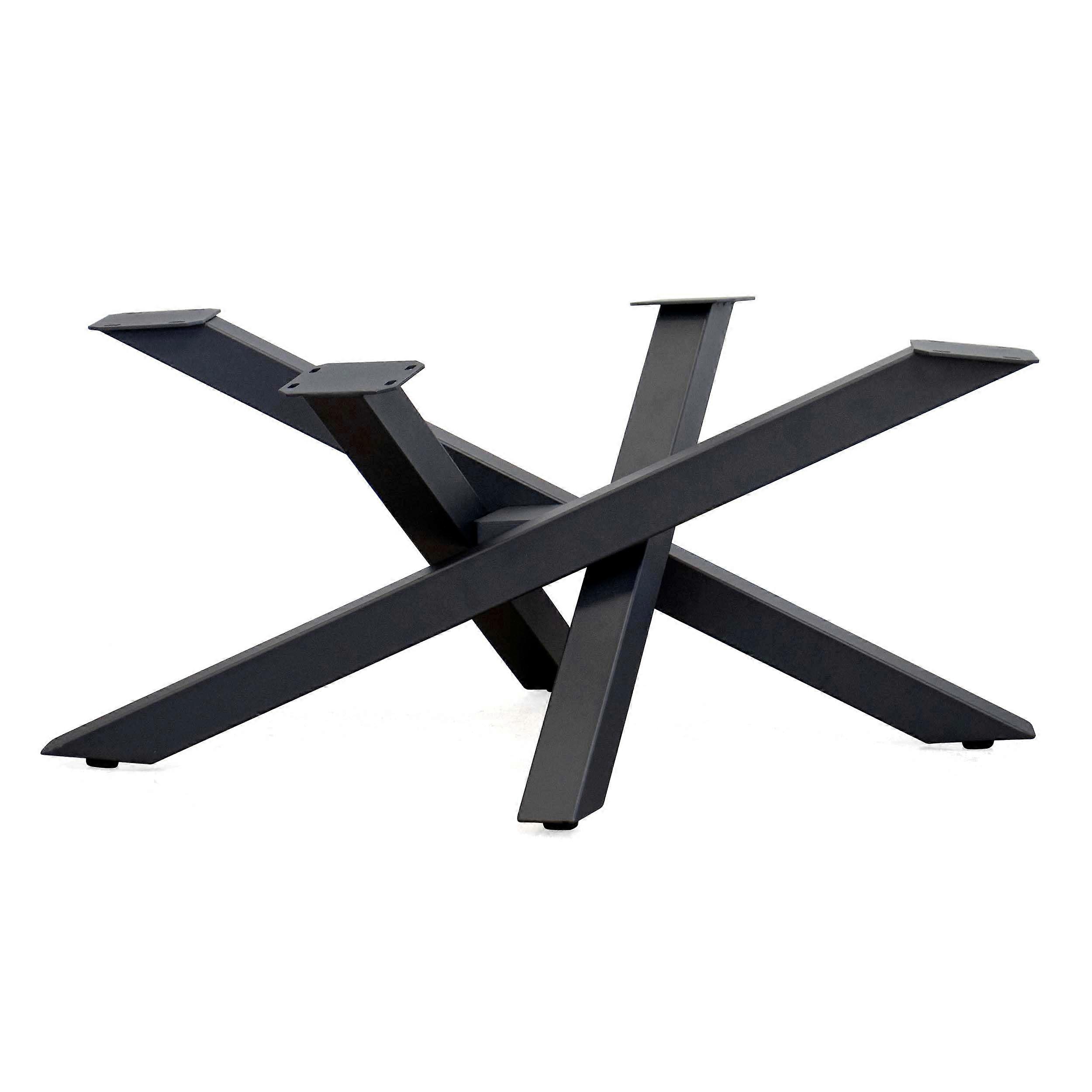 Black Powder Coated Steel Coffee Table Base with Stable Construction for Custom Tabletops