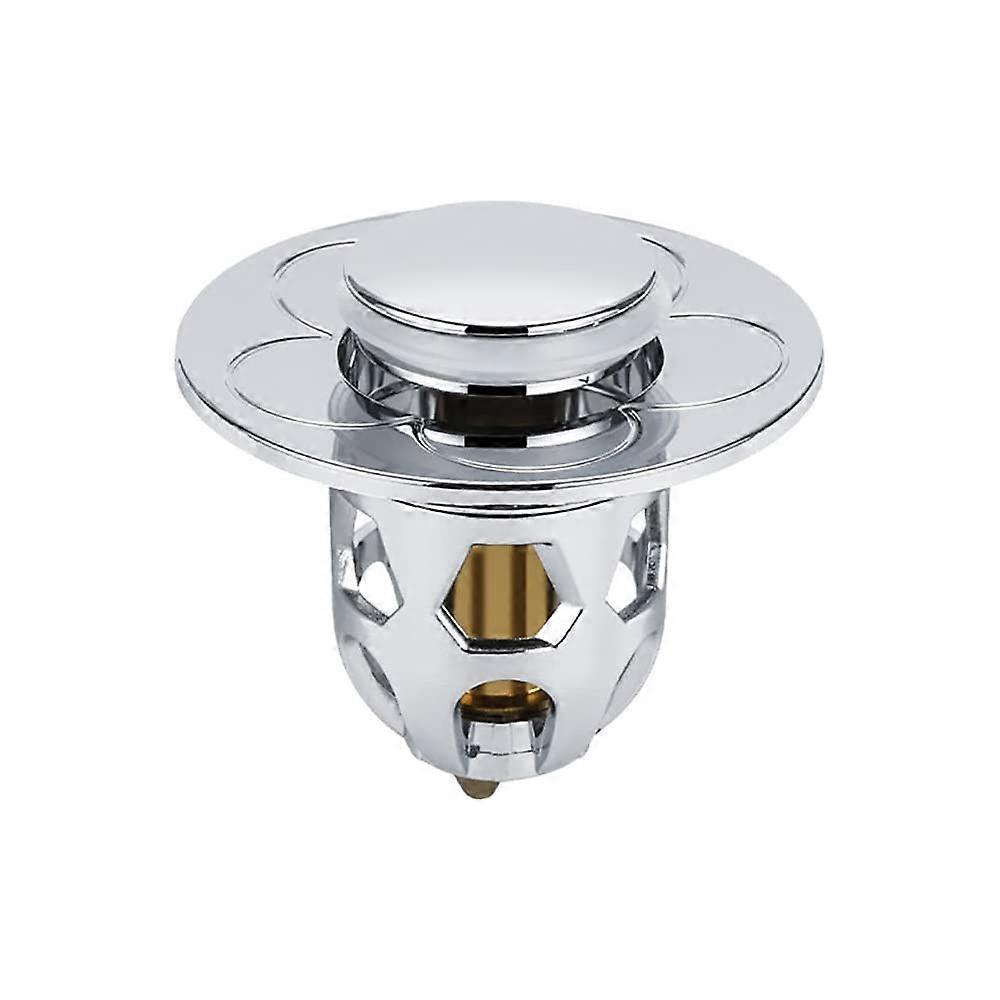 Universal Sink Drain Stopper with AntiClogging Basket for 3440mm Bathroom Sink Plug