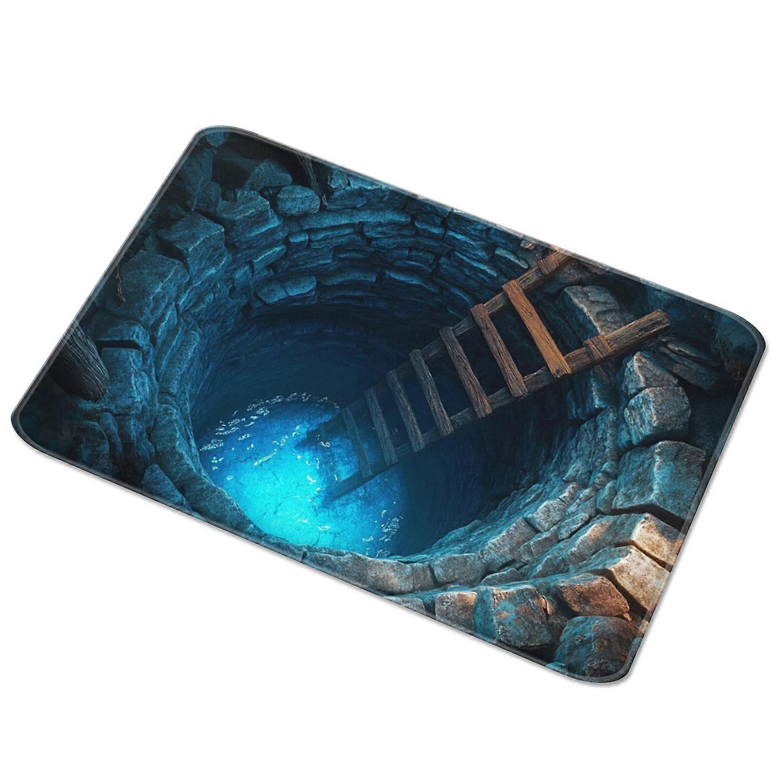 High Absorbency Bath Mat Features Pattern for Quick Drying at Front Door Entryway Safety  40cmx60cm