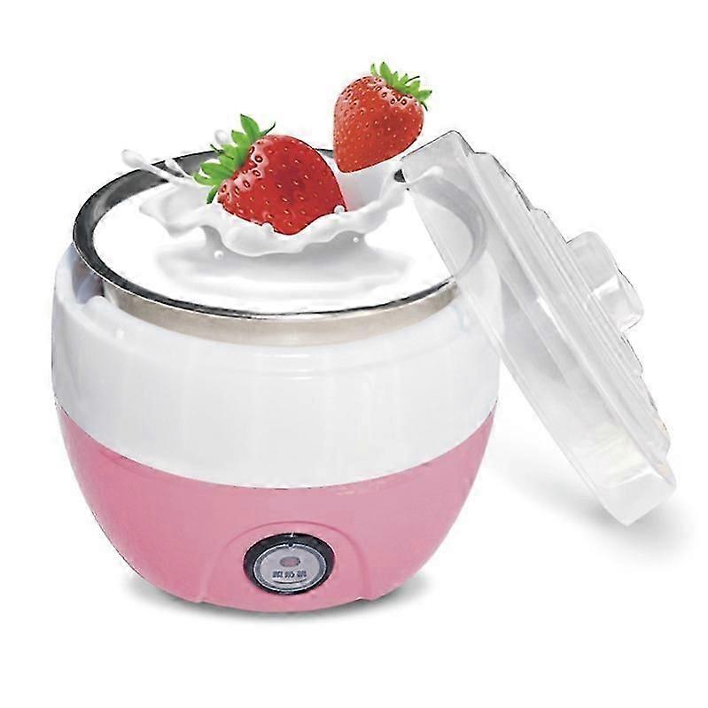 1L fully automatic electric yogurt maker pink (stainless steel).