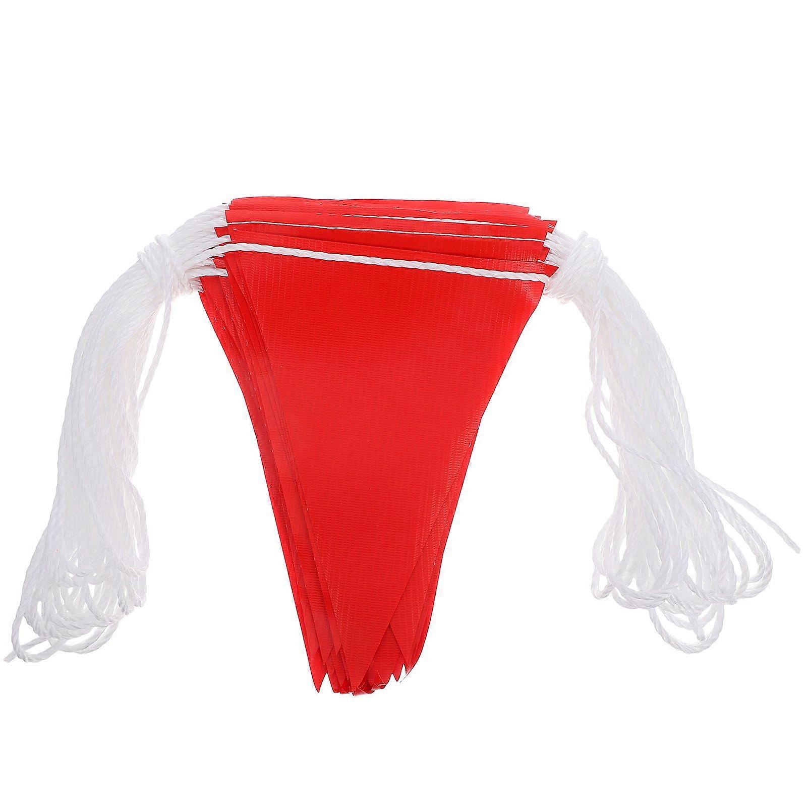 Pennant Safety Flags 30m Reflective Flagging Banner Warning Flags Marking Flags On String For Construction Sites Traffic Control Sporting Events