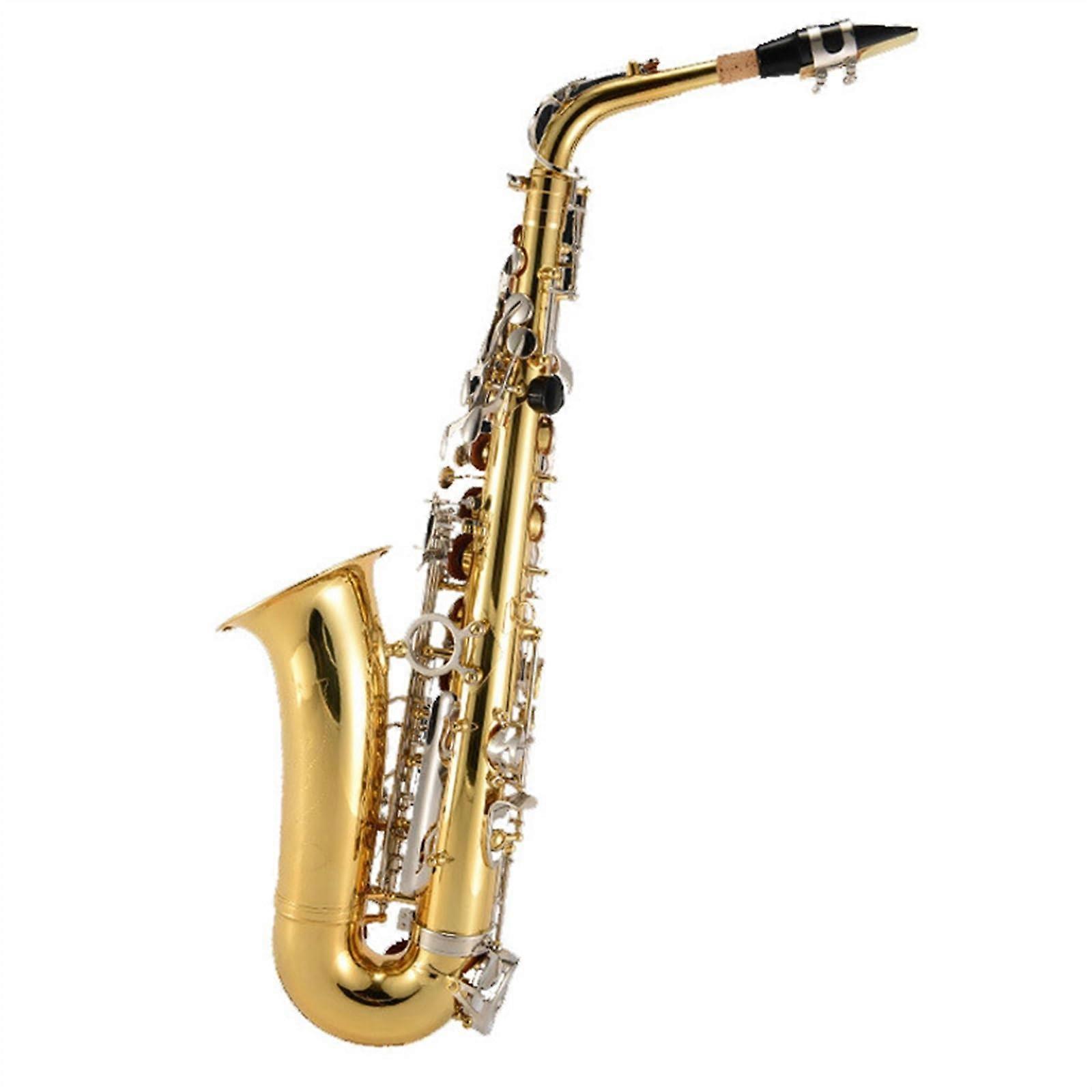 Beginner Alto Saxophone E Flat Brass Body TwoColor Gold Lacquer with Ergonomic Keys