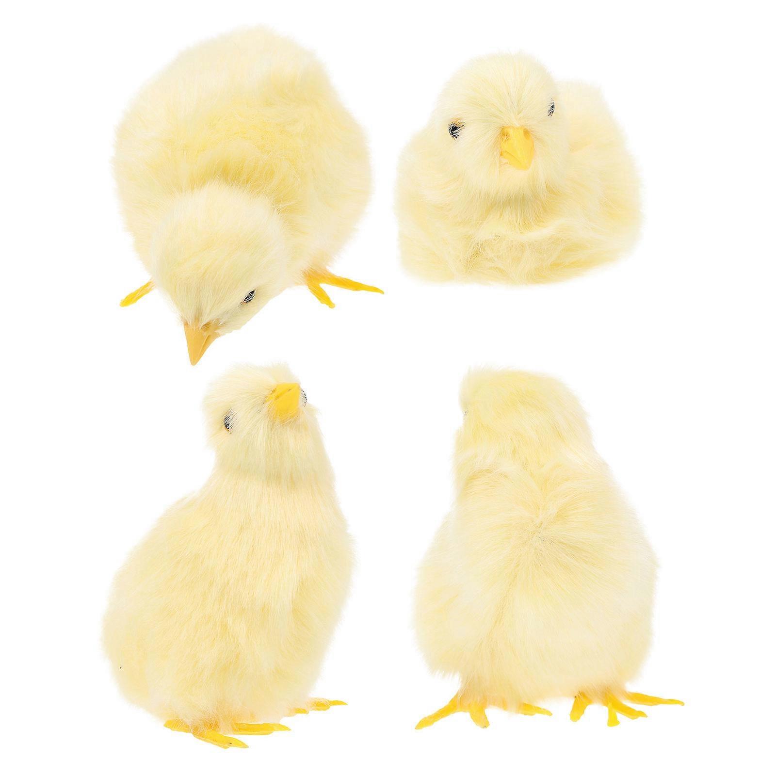 Plush Chick Decoration for Office 4Pcs Creative Plush Chick Decor