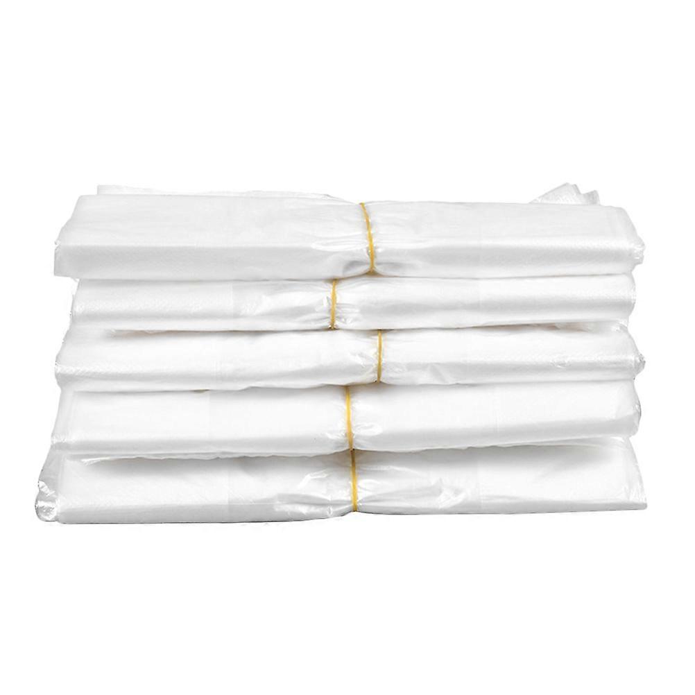 Transparent Plastic Bag with Handle for Storage Use 100Pcs Pack