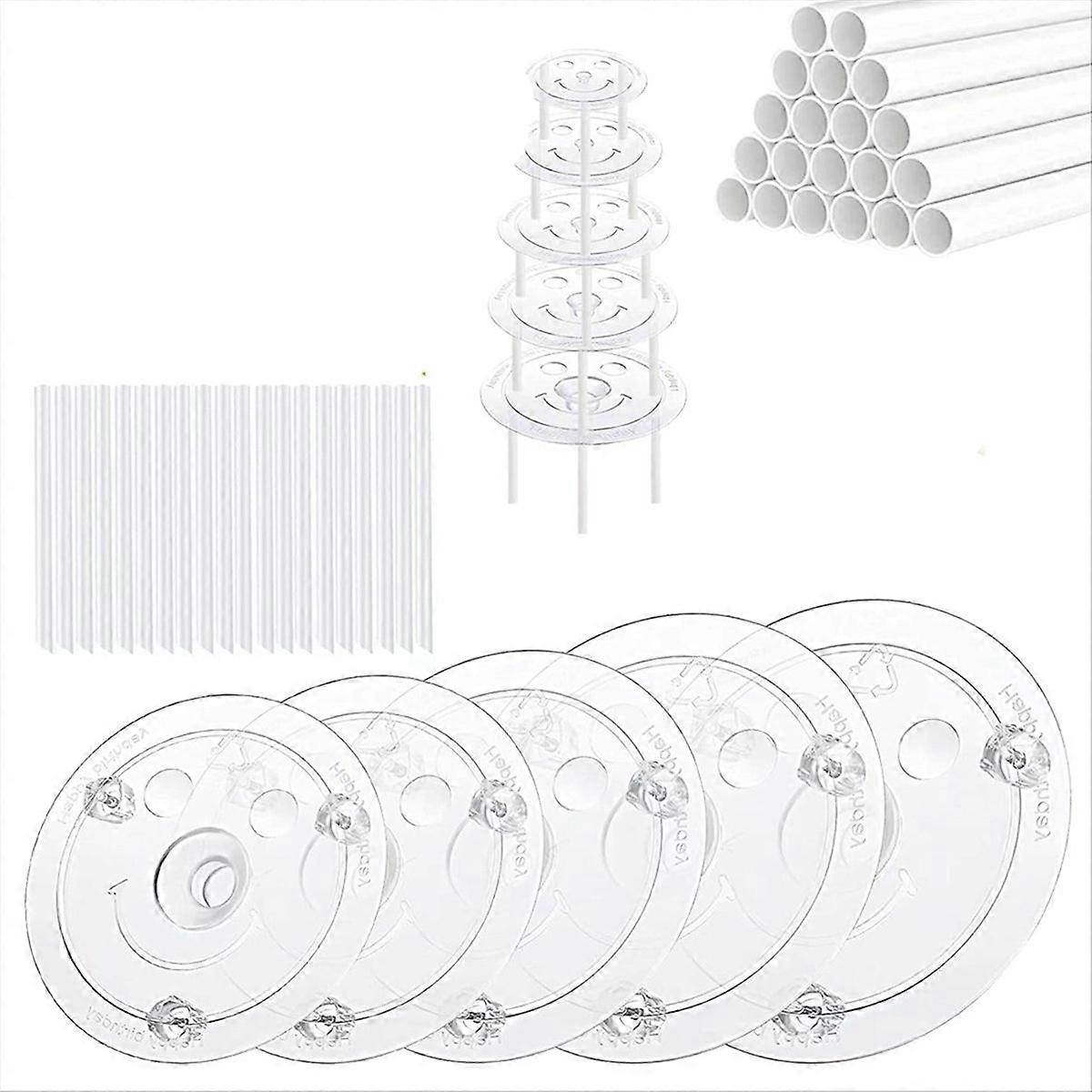 40 Pieces Plastic Cake Dowel Rods Set