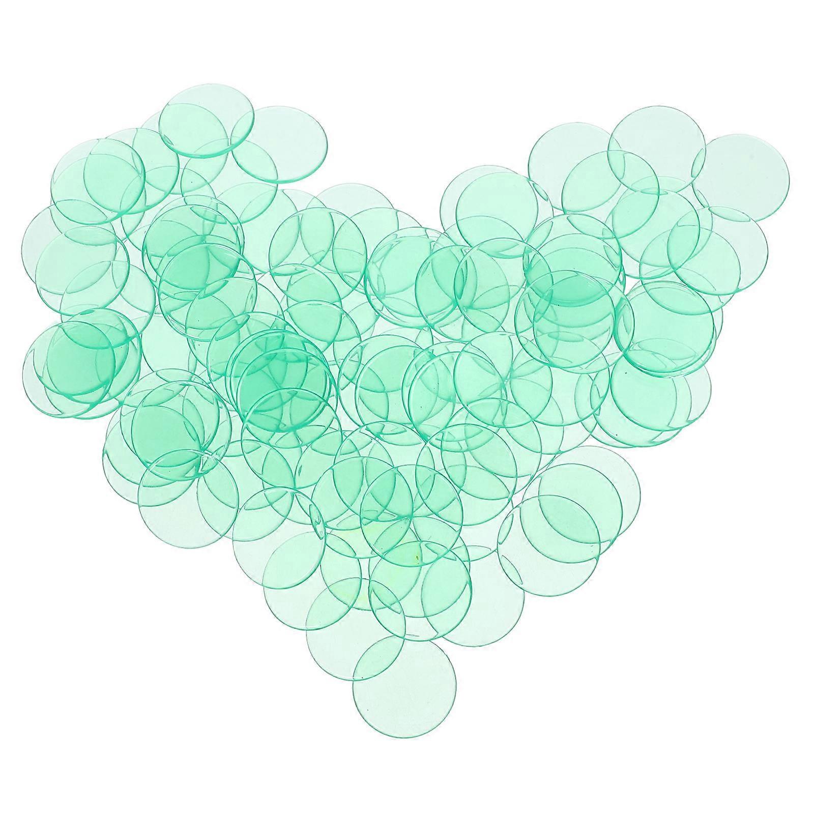 Counting Chips Plastic Markers for Games 100Pcs Durable Green ABS