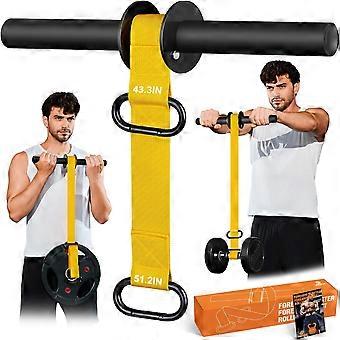 Onderarmversterker en polsroller – 100 cm/130 cm ultra nylon band, snelsluitmechanisme, voor hand-, pols- en onderarmtraining