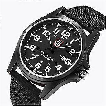 ZZkhGO Nylonarmband-Partneruhr, modische analoge Quarz-Armbanduhr, runde Zifferblattuhr für Damen und Herren, ideal für den Alltag